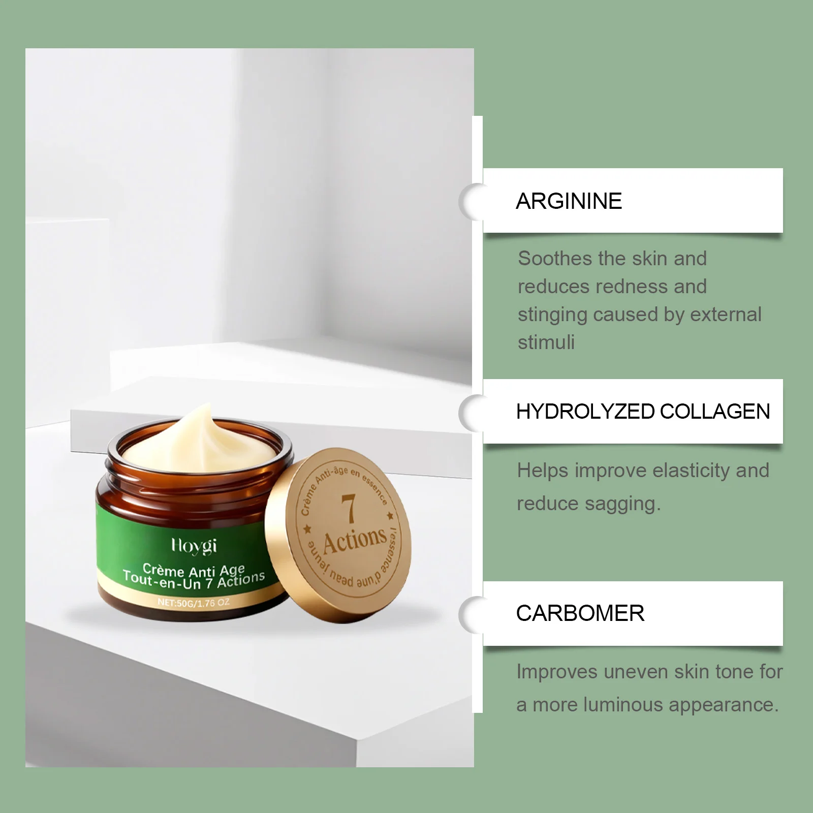 7-in-1 Multi-Effect Face Cream 50g Hydrating Firming Anti-Aging Moisturizer 6 7 in 1 multi effect face cream 50g hoy qr7zzmev desc 6