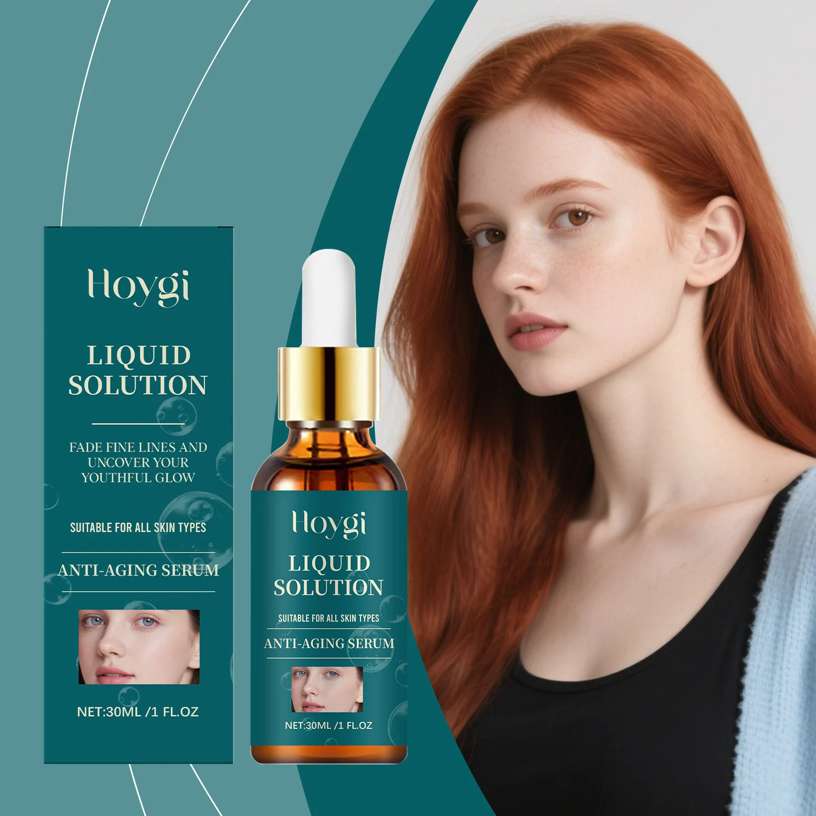 Hoygi Anti-Aging Serum for Face, Moisturizing, Firming & Brightening, Hyaluronic Acid Serum 2 anti aging facial serum hoy s45gmmy3 desc 2