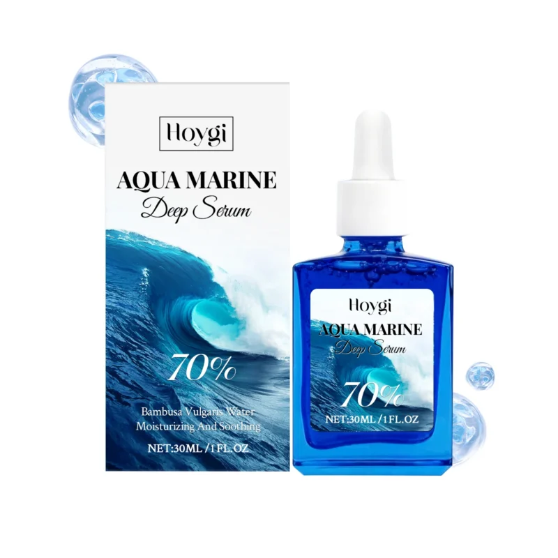 Hoygi Aqua Marine Deep Hydrating Face Serum in a sleek 30ml bottle with dropper for precise application