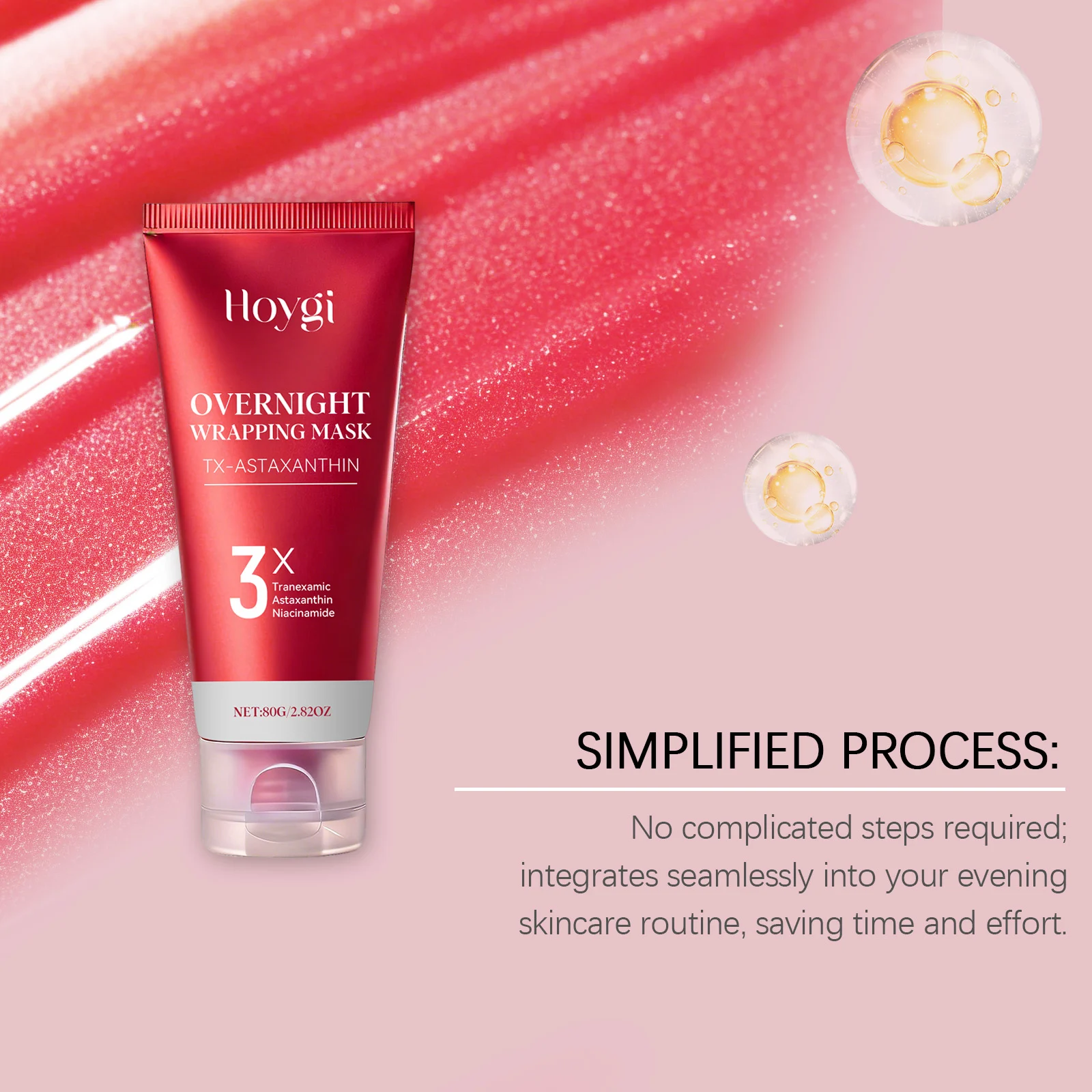 Astaxanthin Peel Off Mask Overnight Hydrating Wrapping Facial Mask for Dull Skin 80g 9 astaxanthin overnight peel off wrapping mask 80g hoy p3h79qzw desc 9