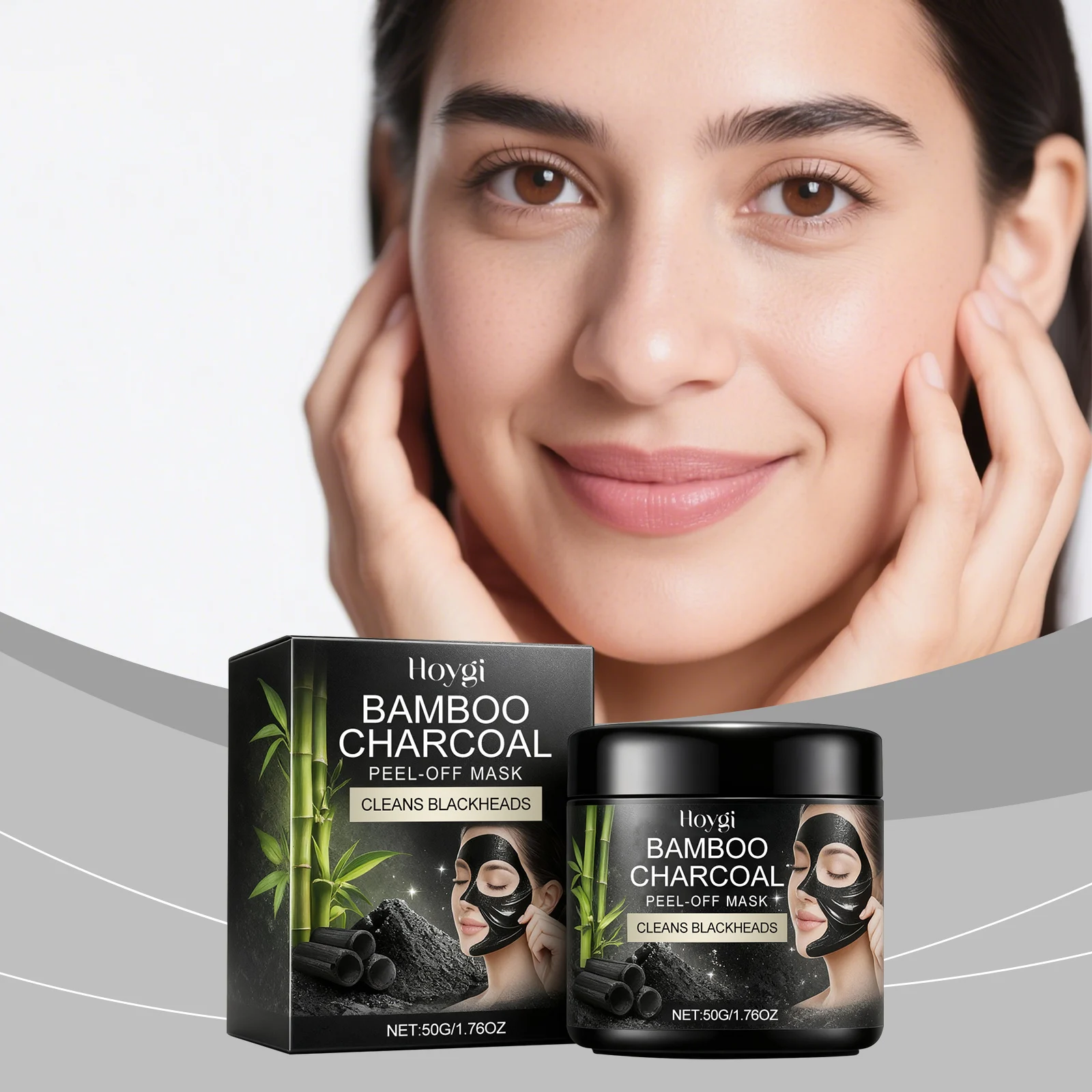 Bamboo Charcoal Peel-Off Mask 50g Deep Cleansing Blackhead Removal & Hydrating 2 bamboo charcoal peel off mask 50g hoy bdddh5fb desc 2