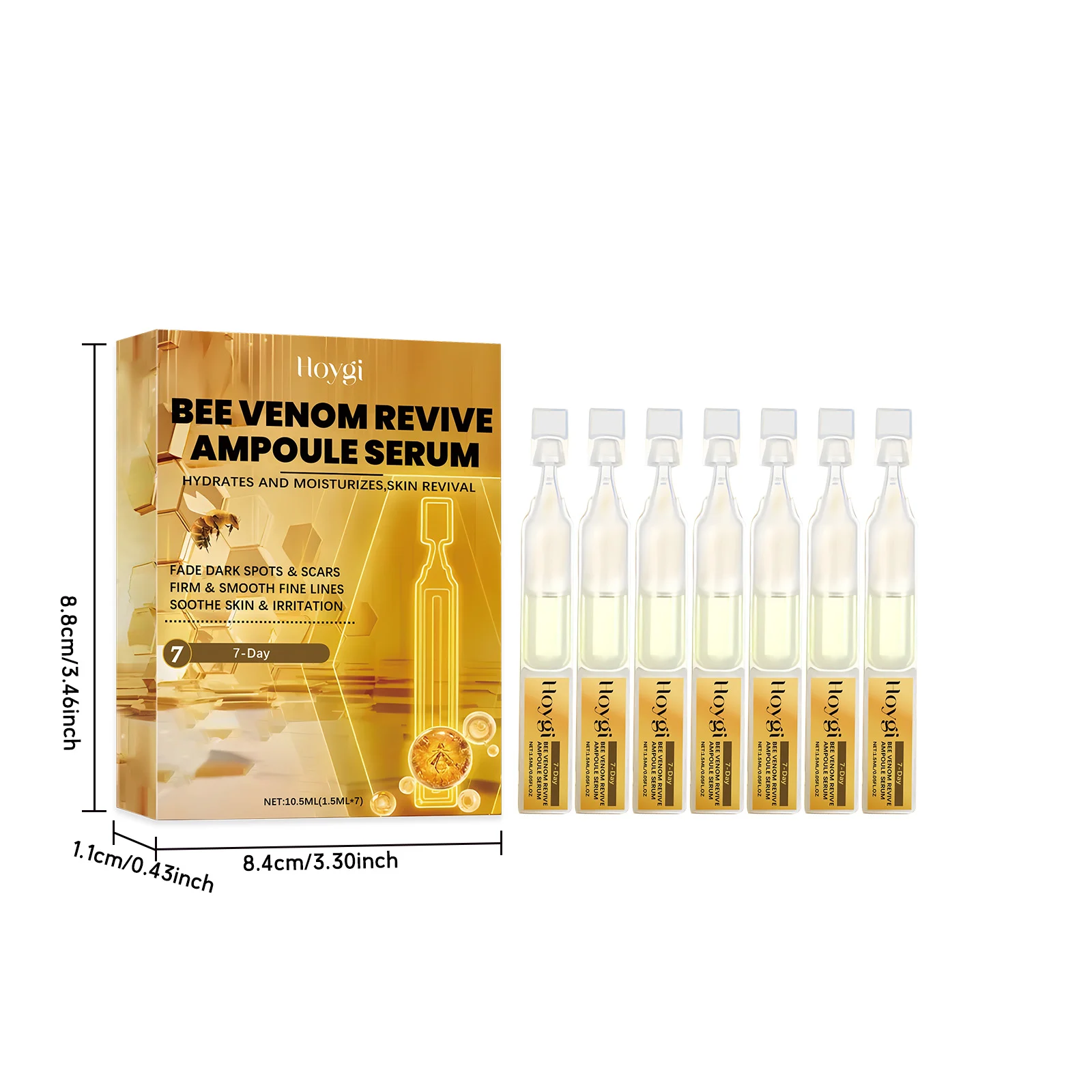 Hoygi Bee Venom Revive Ampoule Serum for Hydrating, Brightening & Smoothing Fine Lines 1 bee venom ampoule serum hoy 5nwhcnjx desc 1
