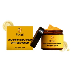 Hoygi Bee Venom Anti-Aging Cream with Acetyl Hexapeptide-8 and Vitamin E for deep moisturizing and skin firming.