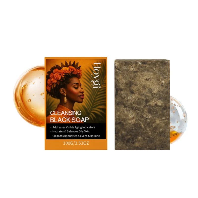 Black Soap Body Cleansing Bar Hydrates Balances Oily Skin Brightens Complexion 100g Hoy Ncv47hbt 7