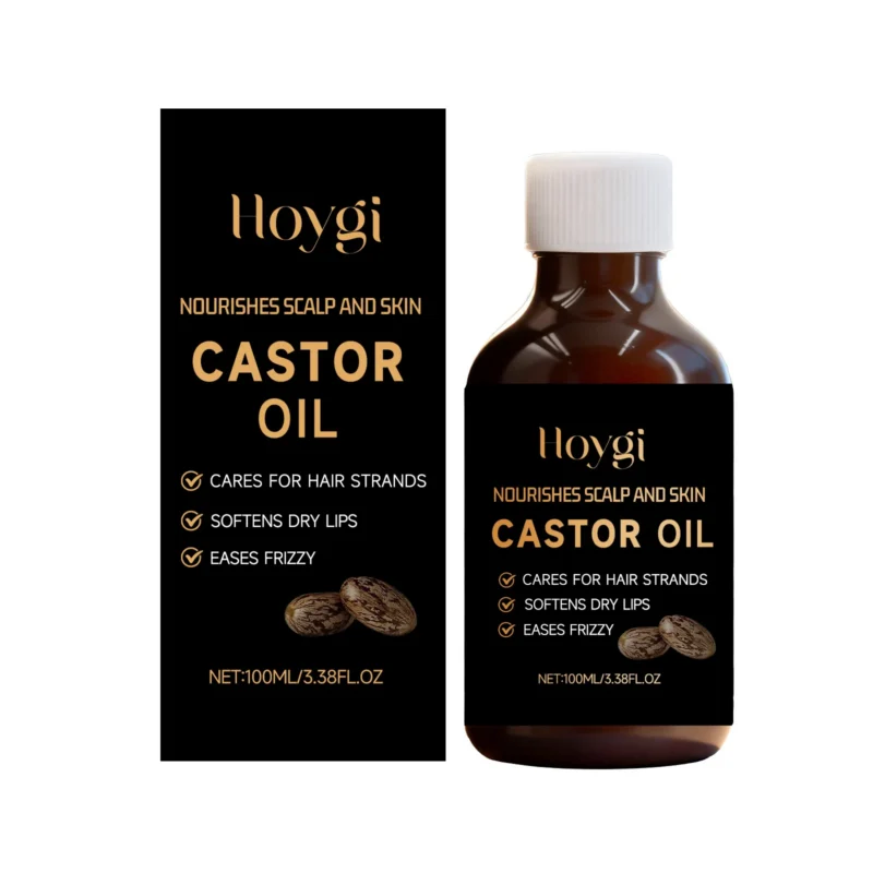 Hoygi Castor Oil Nourishing Treatment Oil for hair, skin, and eyelash care in a 100ml bottle