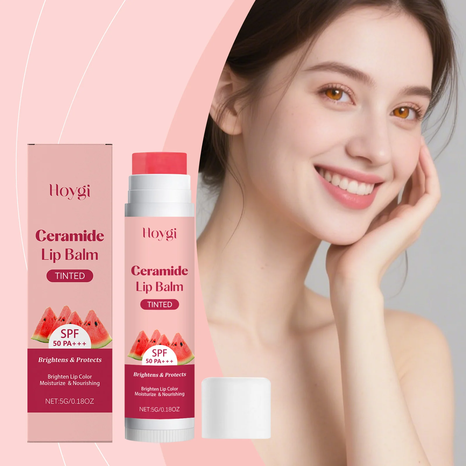 Hoygi Ceramide Lip Balm with SPF 50 PA+++, Tinted, Brightens & Moisturizes 2 ceramide tinted lip balm hoy 4n6jfhcj desc 2
