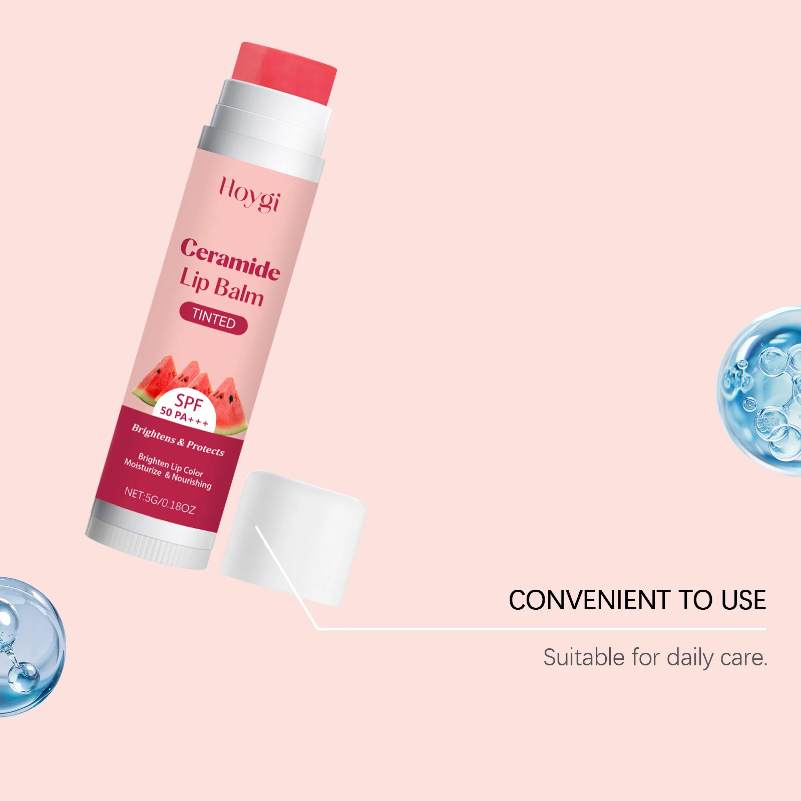 Hoygi Ceramide Lip Balm with SPF 50 PA+++, Tinted, Brightens & Moisturizes 6 ceramide tinted lip balm hoy 4n6jfhcj desc 6