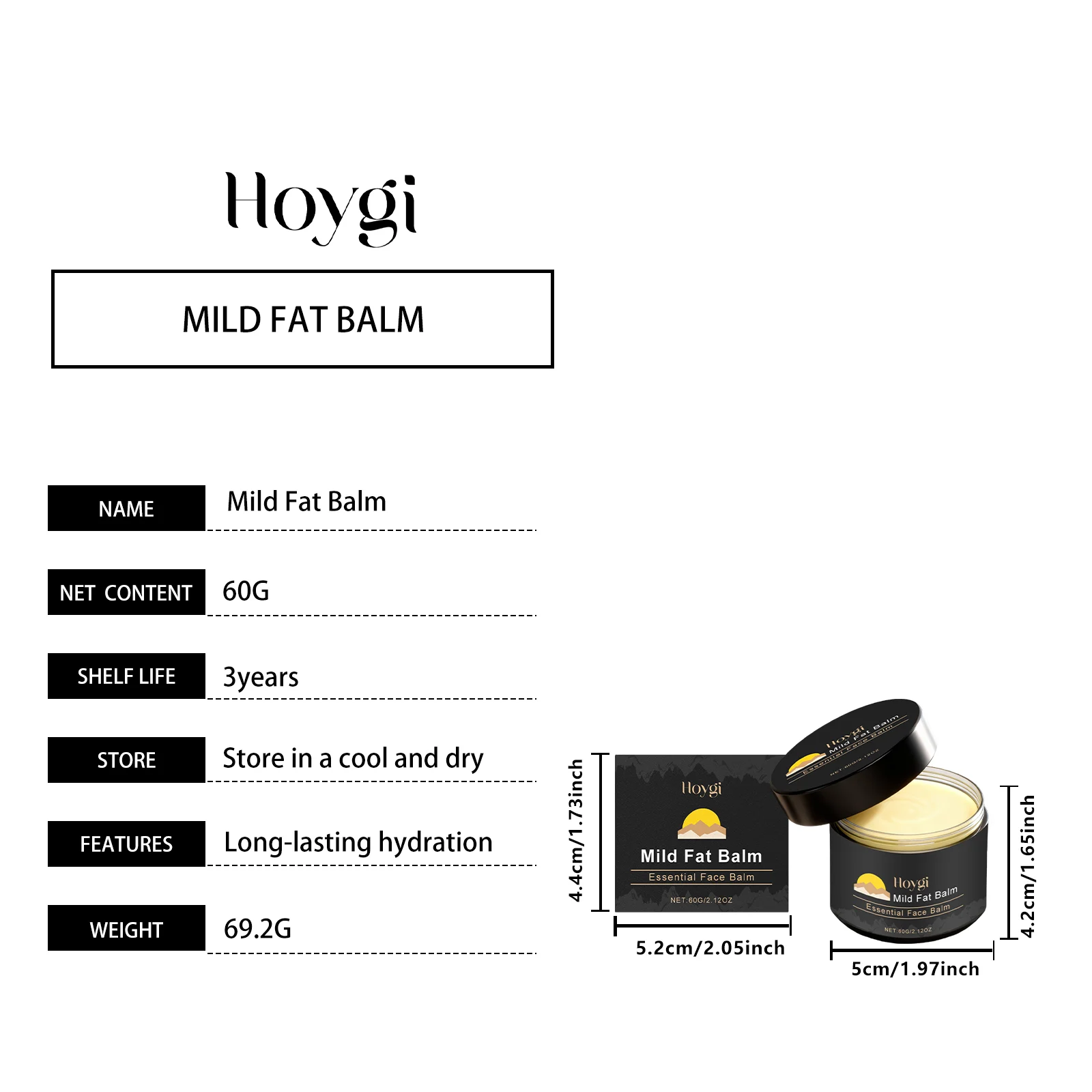 Hoygi Coconut Oil Moisturizing Body Balm for Dry Skin, Long-Lasting Hydration & Nourishing Shea Butter 1 coconut oil moisturizing body balm hoy kxvp8qgq desc 1