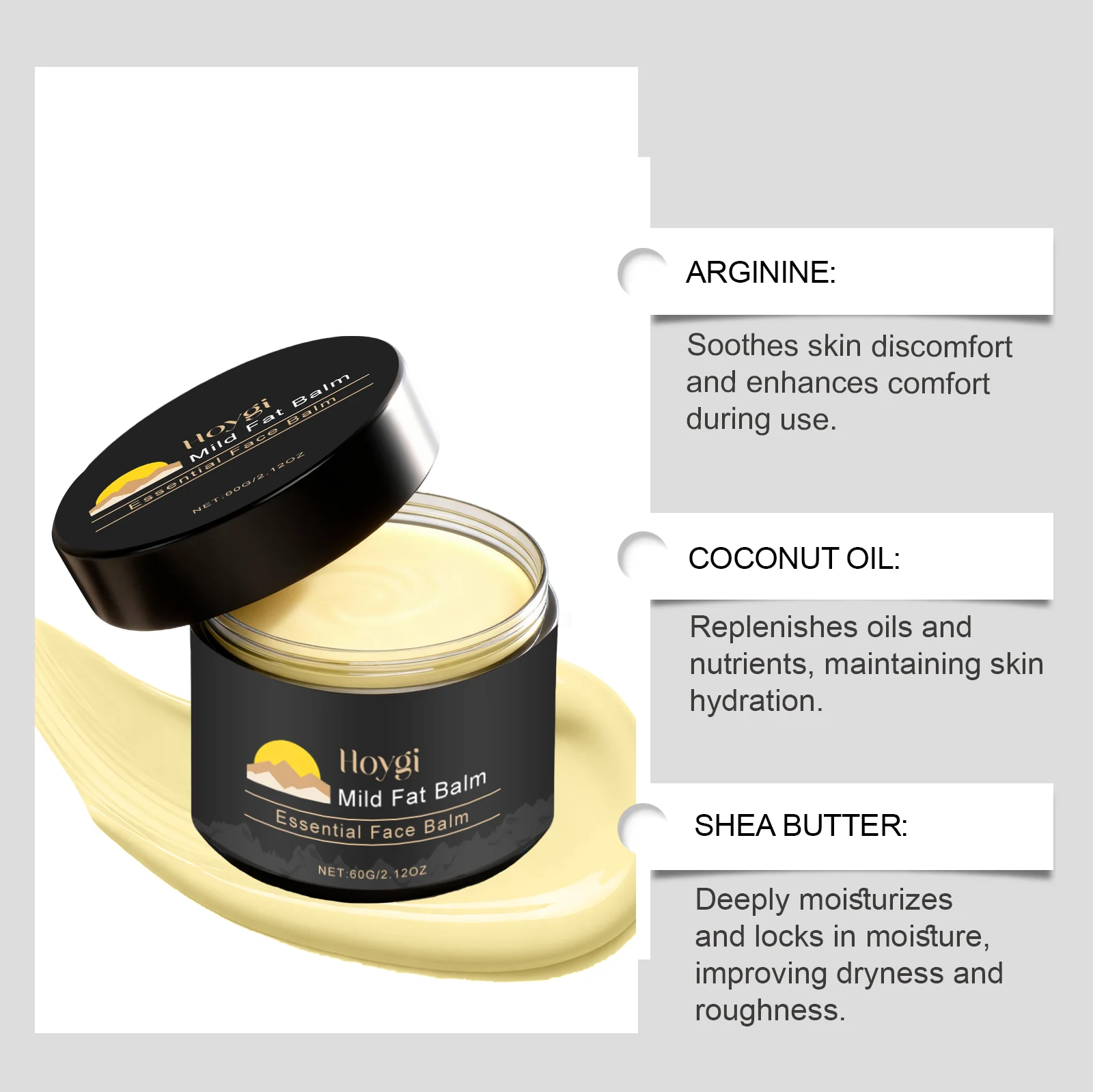 Hoygi Coconut Oil Moisturizing Body Balm for Dry Skin, Long-Lasting Hydration & Nourishing Shea Butter 8 coconut oil moisturizing body balm hoy kxvp8qgq desc 8