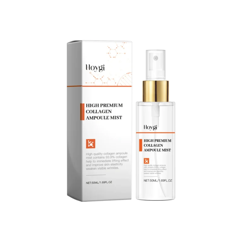 Hoygi Collagen Ampoule Mist 50ml for deep hydration, reducing fine lines, and improving skin elasticity