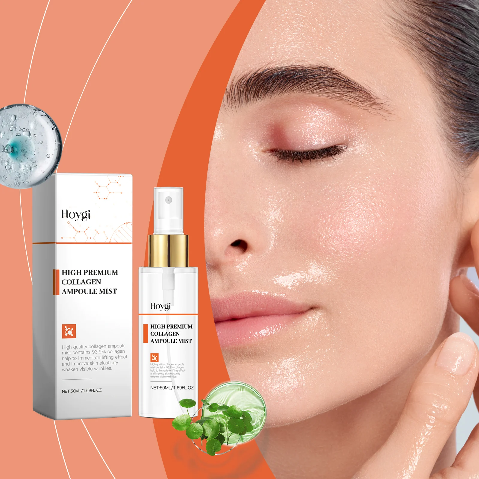 Collagen Ampoule Mist 50ml Hydrating Anti-Aging Face Spray with Ceramides & Centella 2 collagen ampoule mist 50ml face spray hoy hc8xrehz desc 2