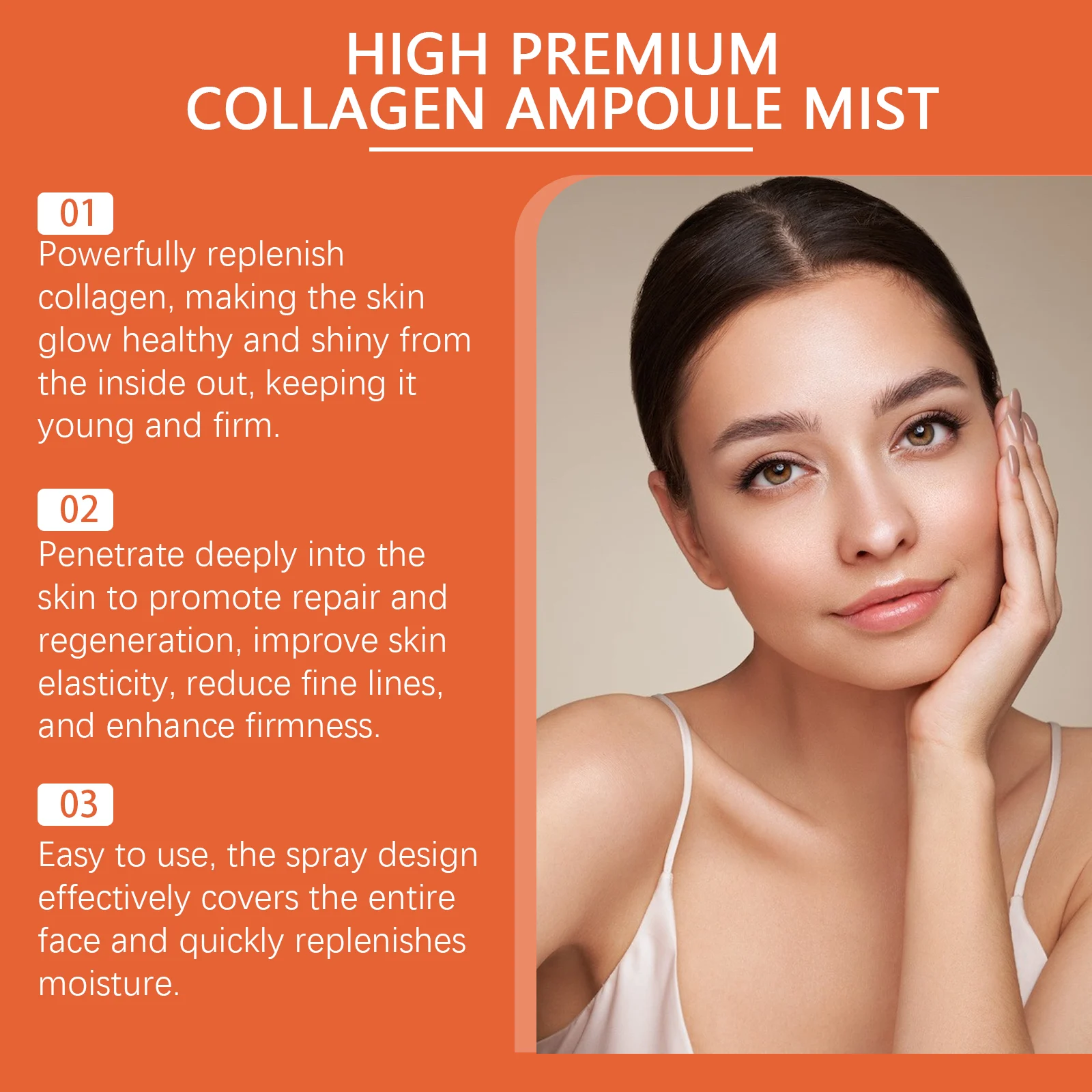 Collagen Ampoule Mist 50ml Hydrating Anti-Aging Face Spray with Ceramides & Centella 8 collagen ampoule mist 50ml face spray hoy hc8xrehz desc 8