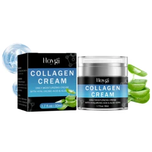 Hoygi Collagen Face Cream with Hyaluronic Acid & Aloe Vera for deep hydration and wrinkle reduction