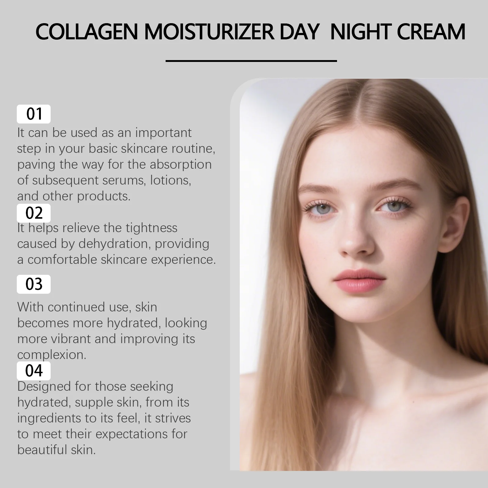 Collagen Moisturizer Day and Night Cream 50g for Deep Hydration and Elasticity 5 collagen moisturizer day night cream 50g hoy grvdcyhz desc 5