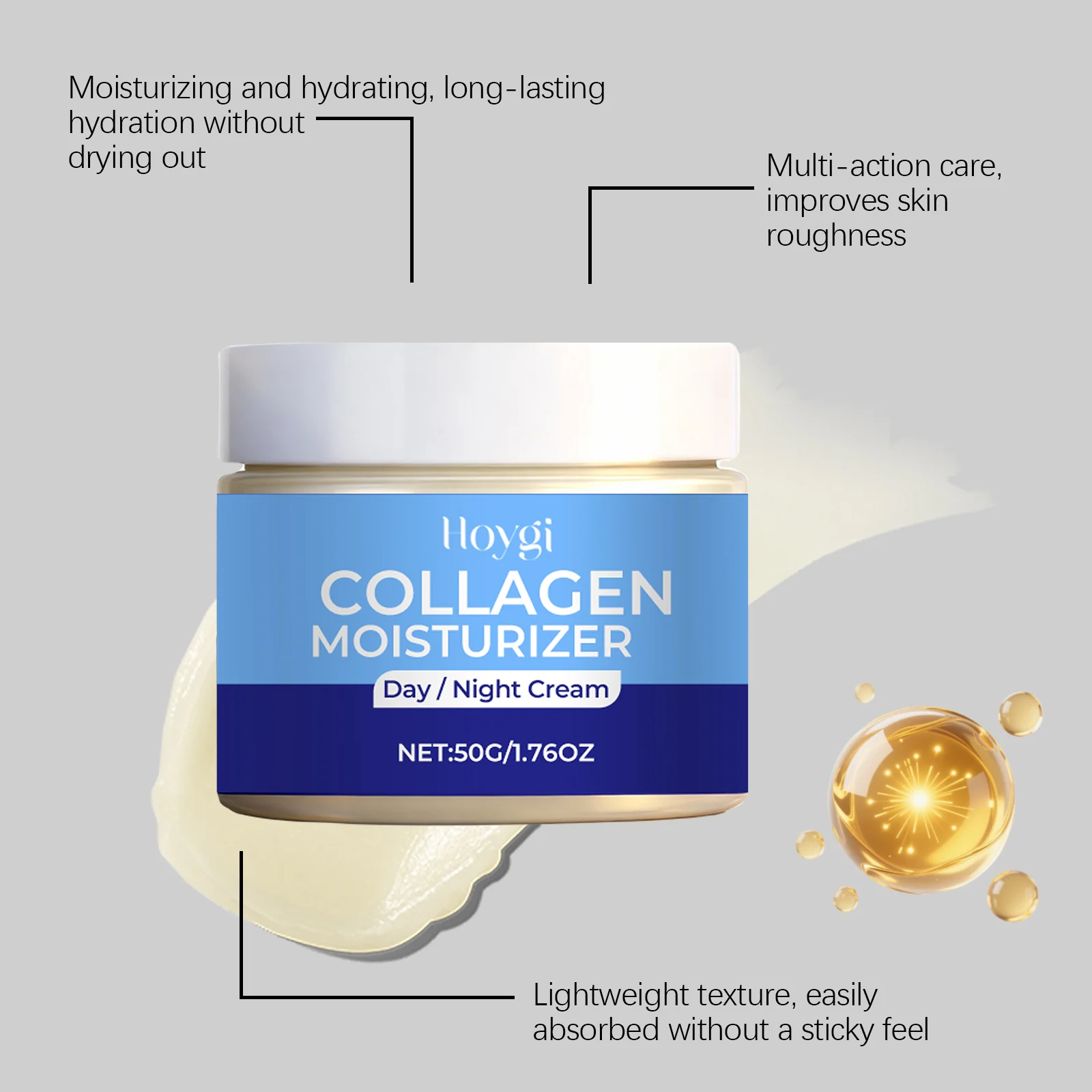 Collagen Moisturizer Day and Night Cream 50g for Deep Hydration and Elasticity 8 collagen moisturizer day night cream 50g hoy grvdcyhz desc 8