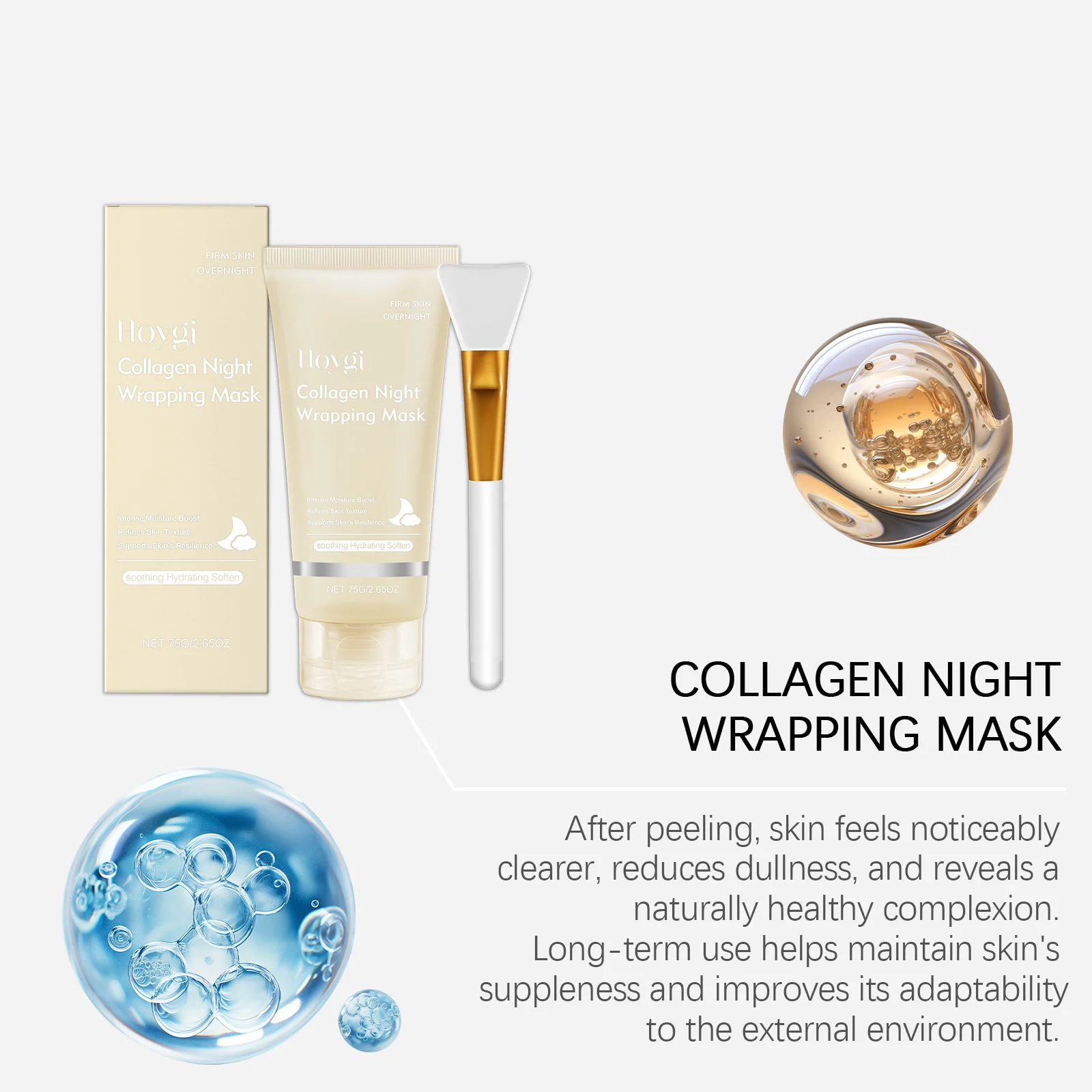 Collagen Night Peel-Off Mask 75g Intense Hydration & Skin Firming Treatment 7 collagen night peel off mask 75g hoy a2fvy4dz desc 7