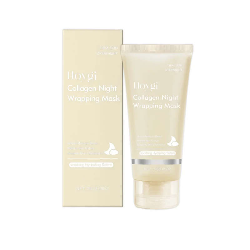 Hoygi Collagen Night Peel Off Mask with Niacinamide for deep hydration and brightening, 75g