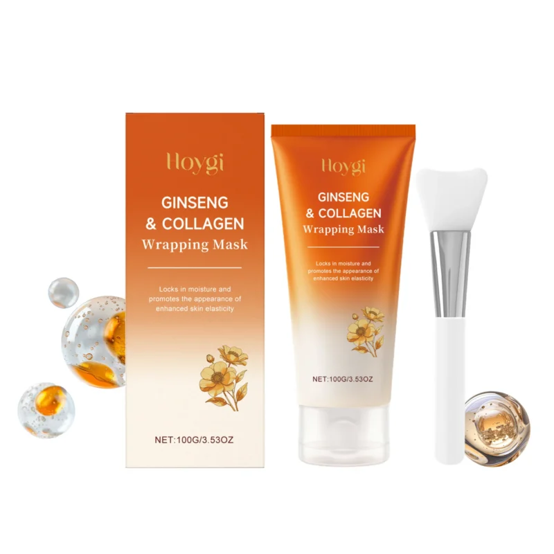 Hoygi Ginseng & Collagen Peel-Off Wrapping Mask in a sleek tube for deep hydration and brightening