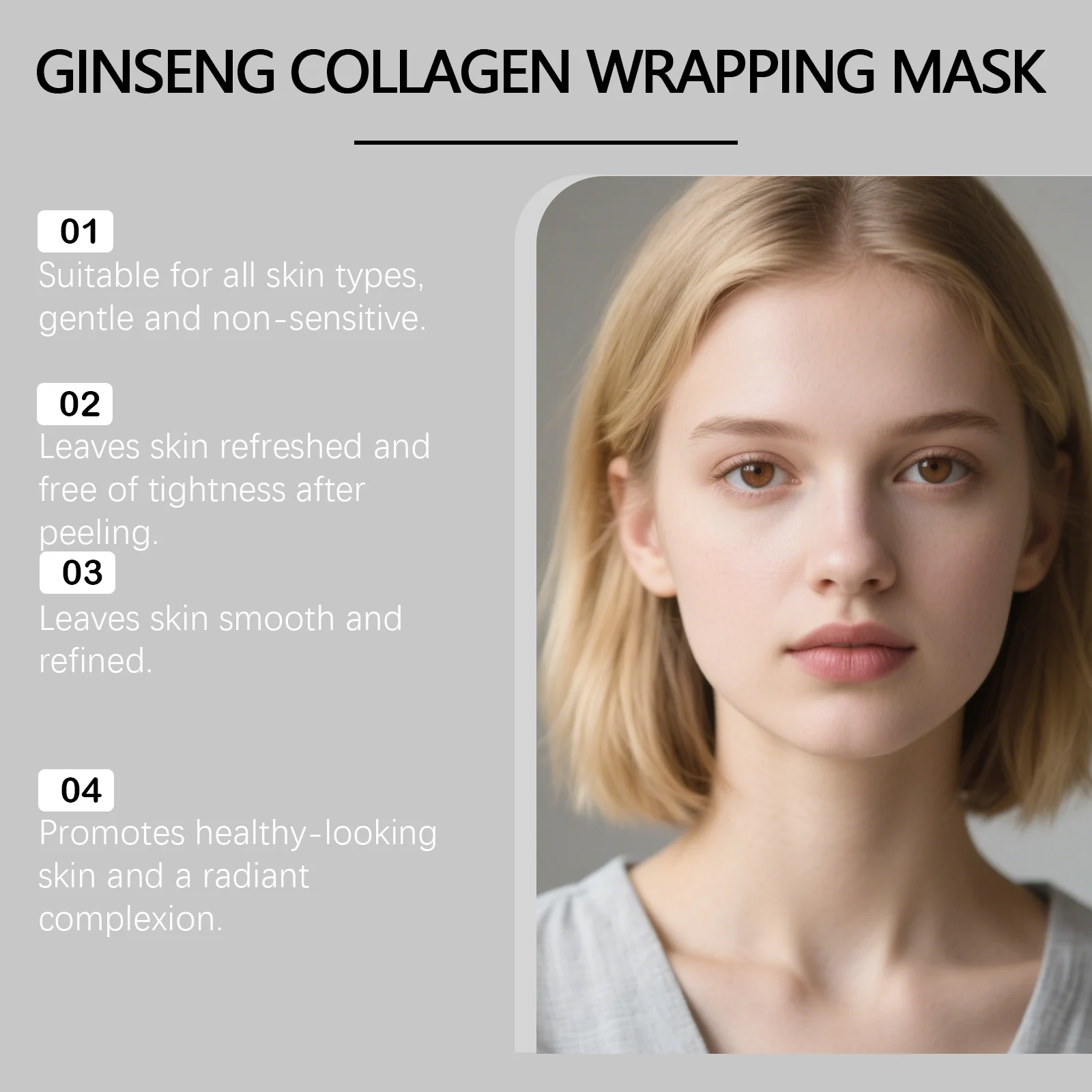Collagen Peel-Off Mask 100g with Ginseng & Coffee Extracts for Brightening Hydration 10 collagen peel off mask ginseng coffee hoy es6hhsqt desc 10
