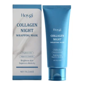 Hoygi Collagen Peel-Off Mask for brightening skin, improving elasticity, and hydration, 75g tube.