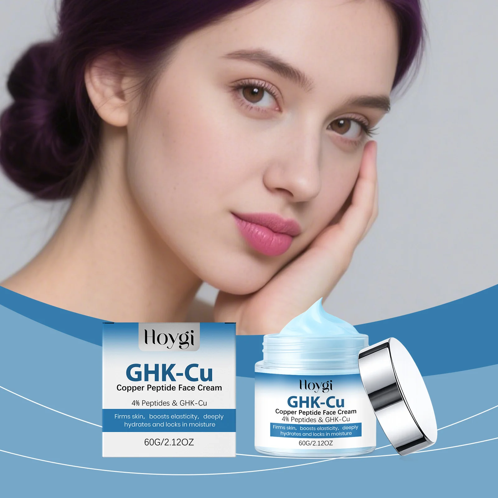Copper Peptide Face Cream 60g - Deep Hydrating & Firming Moisturizer 2 copper peptide face cream 60g hoy qt7xv7aq desc 2