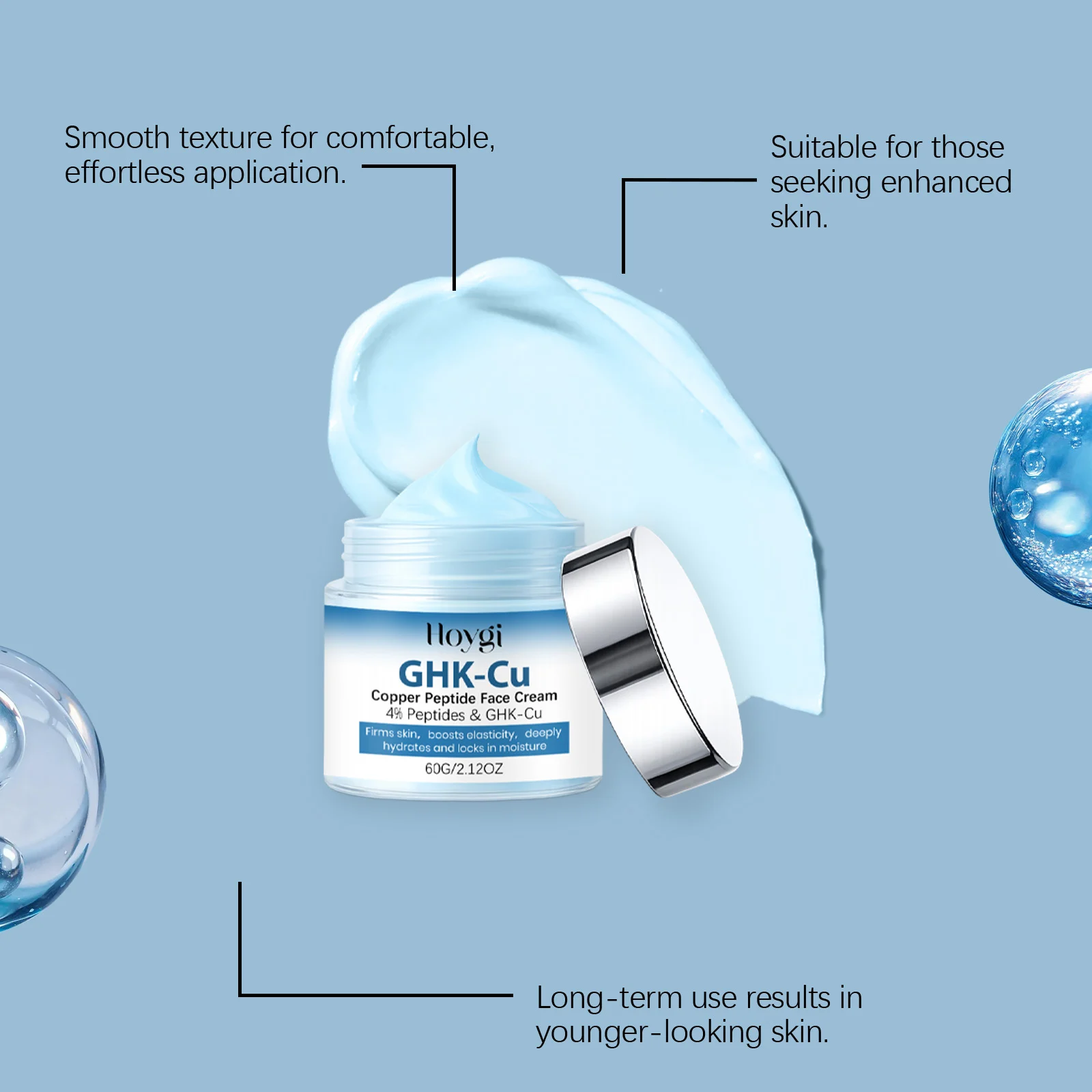 Copper Peptide Face Cream 60g - Deep Hydrating & Firming Moisturizer 6 copper peptide face cream 60g hoy qt7xv7aq desc 6