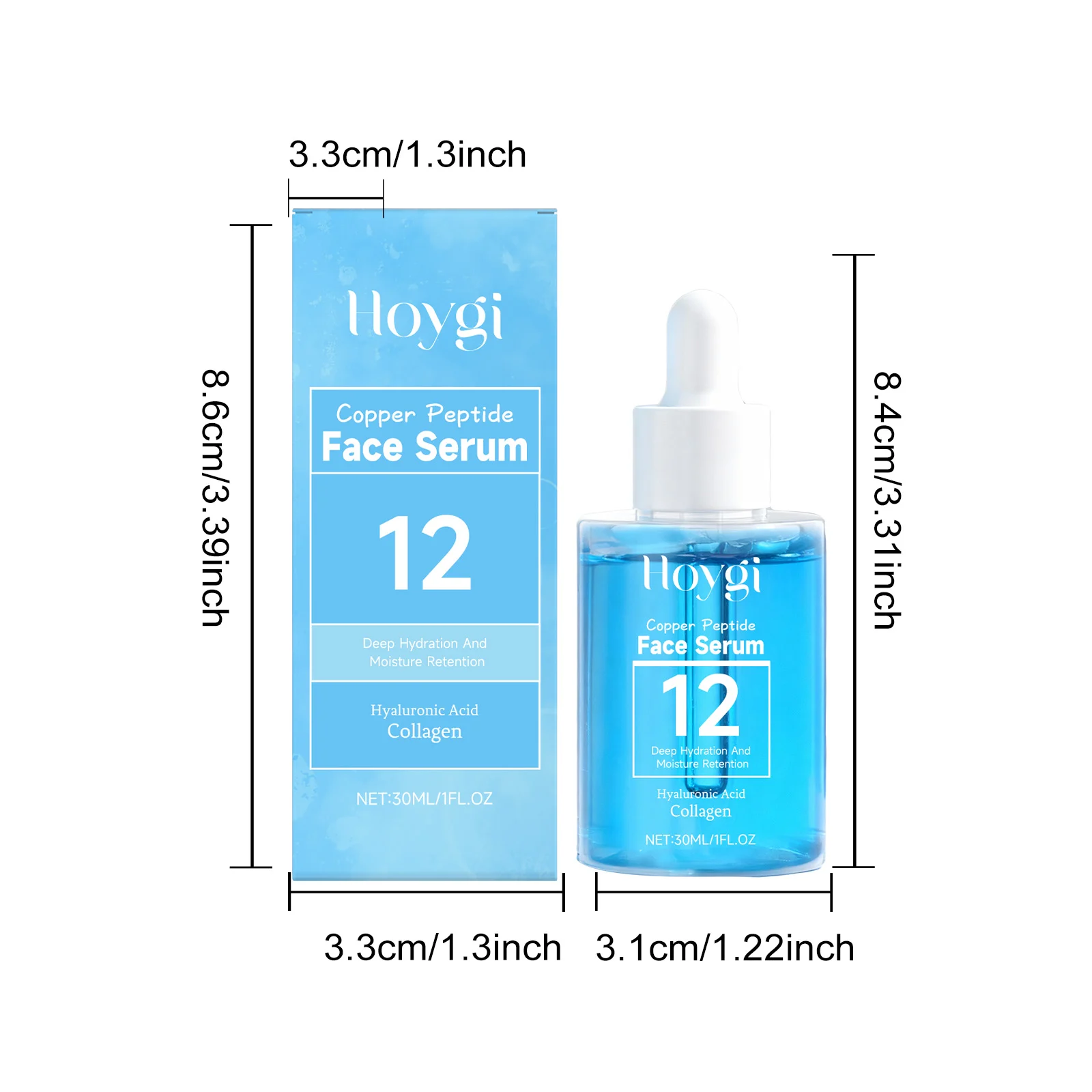 Hoygi Copper Peptide Face Serum for Deep Hydration, Moisture Retention & Firming Skin 1 copper peptide face serum hoy jyk3ewut desc 1