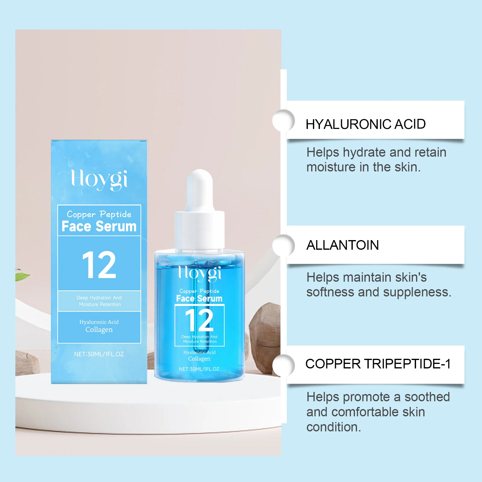 Hoygi Copper Peptide Face Serum for Deep Hydration, Moisture Retention & Firming Skin 6 copper peptide face serum hoy jyk3ewut desc 6