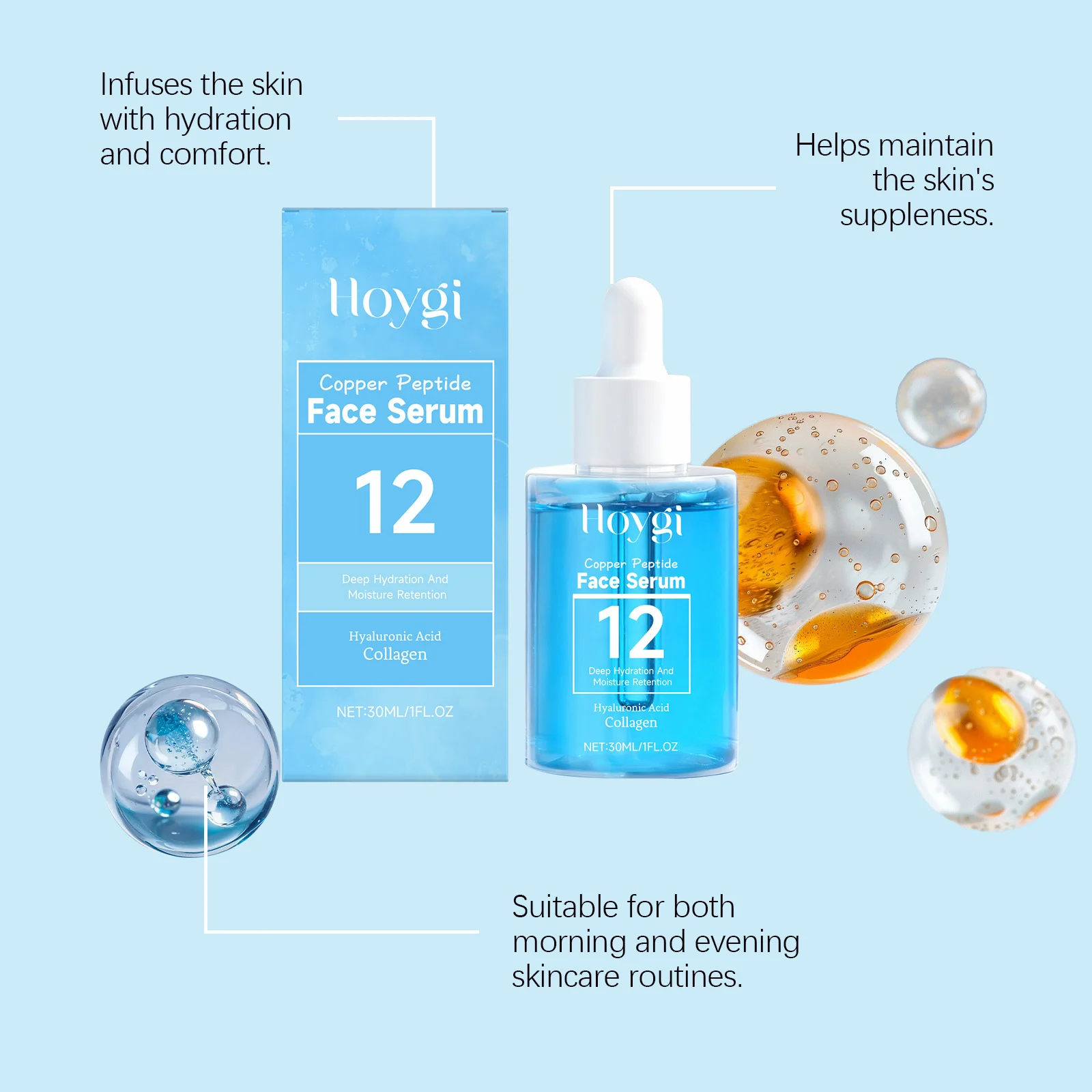 Hoygi Copper Peptide Face Serum for Deep Hydration, Moisture Retention & Firming Skin 7 copper peptide face serum hoy jyk3ewut desc 7