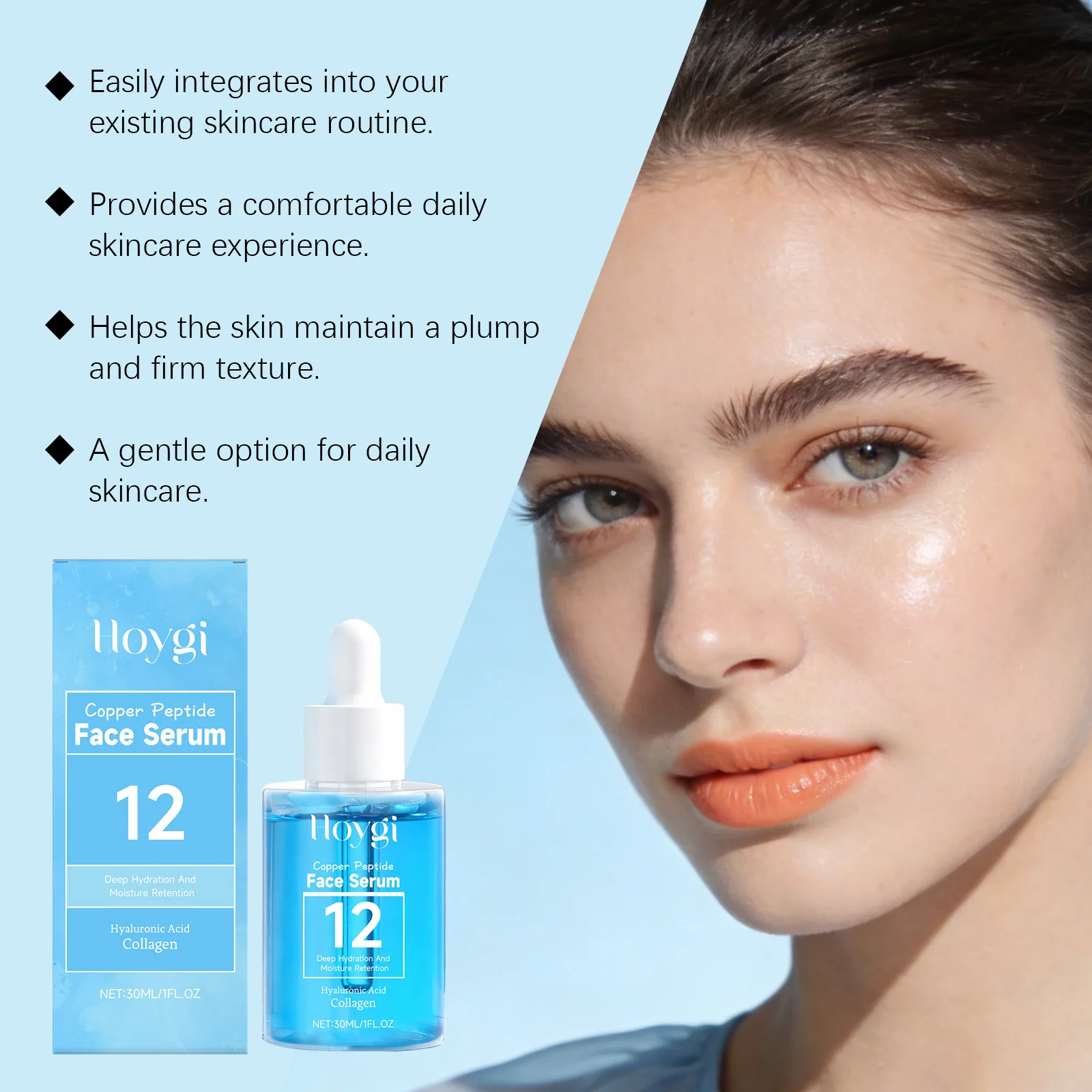 Hoygi Copper Peptide Face Serum for Deep Hydration, Moisture Retention & Firming Skin 9 copper peptide face serum hoy jyk3ewut desc 9