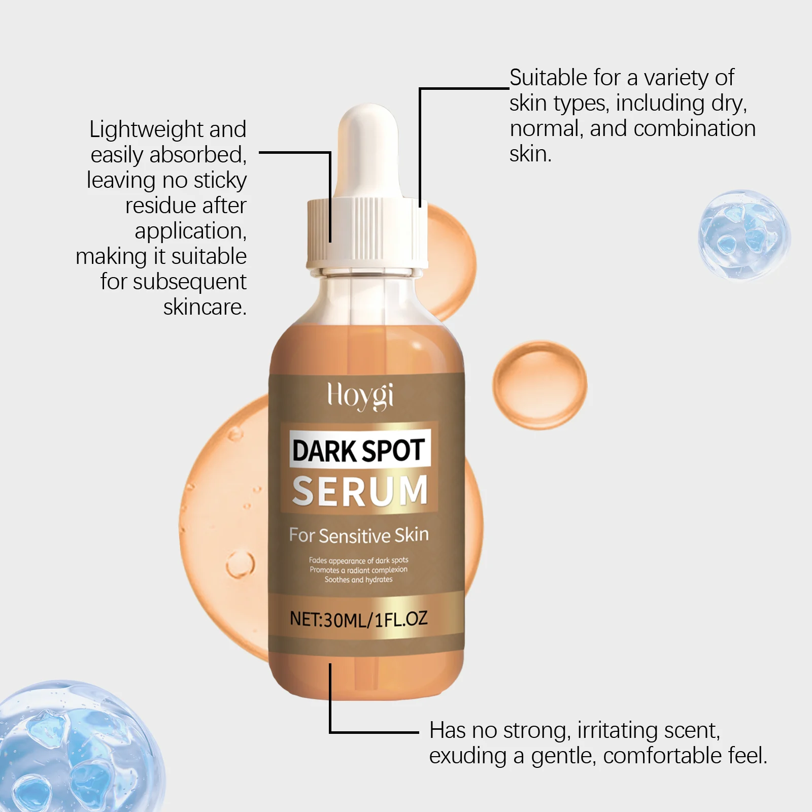 Dark Spot Serum for Sensitive Skin 30ml Face Serum Fades Appearance of Dark Spots and Hydrates 8 dark spot serum for sensitive skin 30ml hoy zszqakbg desc 8