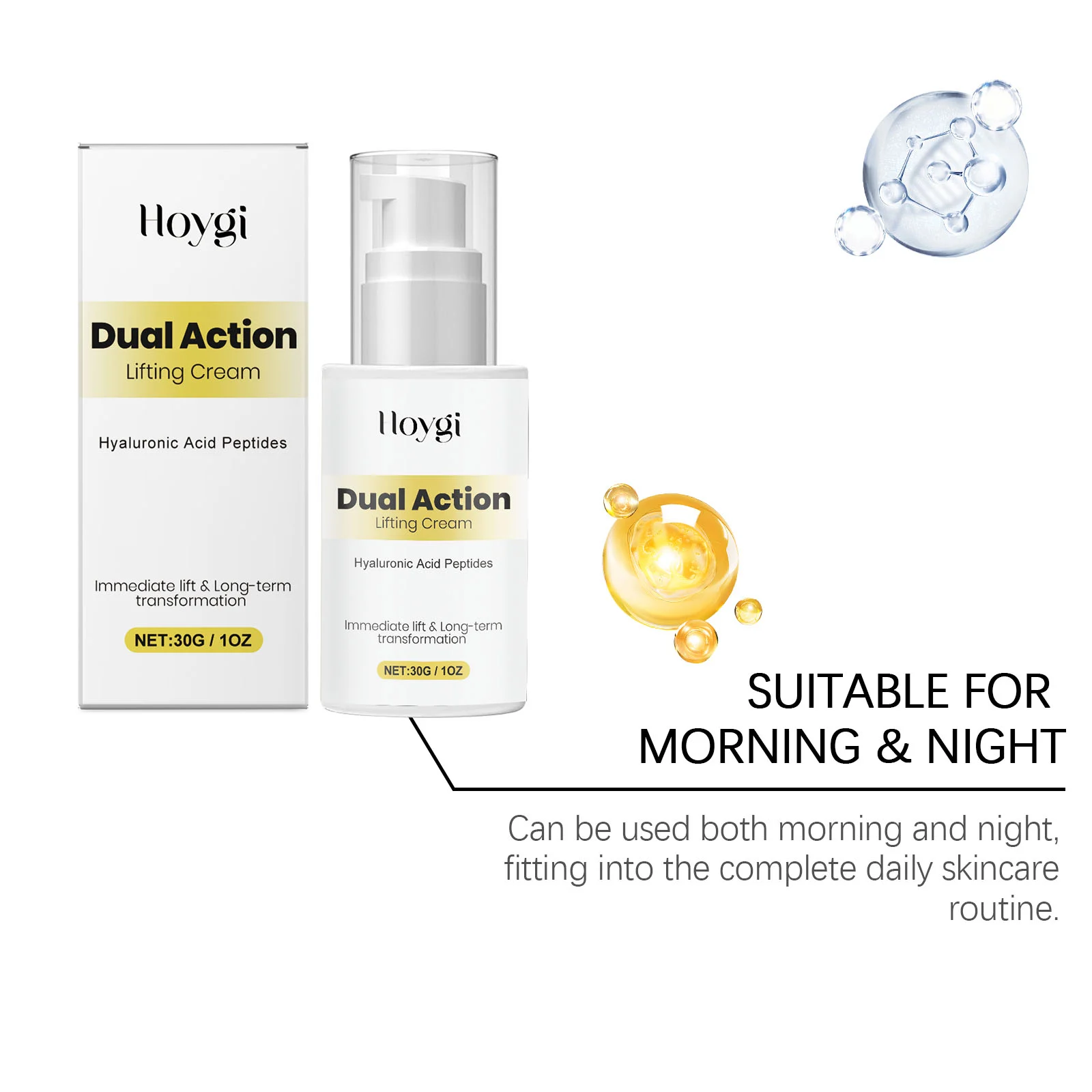 Dual Action Lifting Cream with Hyaluronic Acid Peptides Moisturizes & Firms Skin 30g 7 dual action lifting cream hyaluronic acid peptides 30g hoy x7q2a7ce desc 7