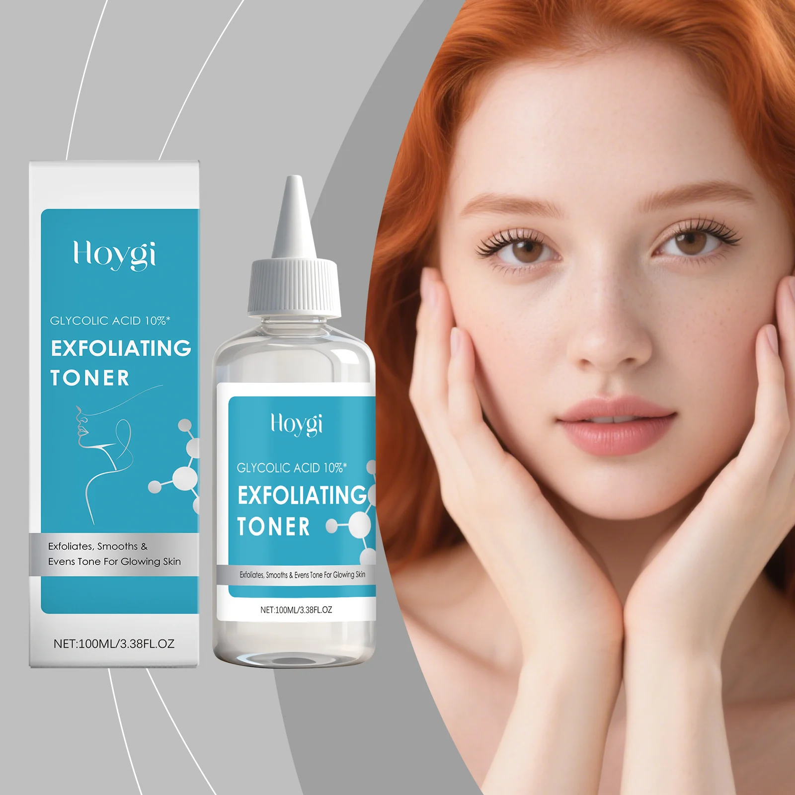 Exfoliating Toner with Glycolic Acid 10% For Smooth, Glowing Skin Hydration 100ml 2 exfoliating toner glycolic acid 10 percent 100ml hoy suct59cs desc 2