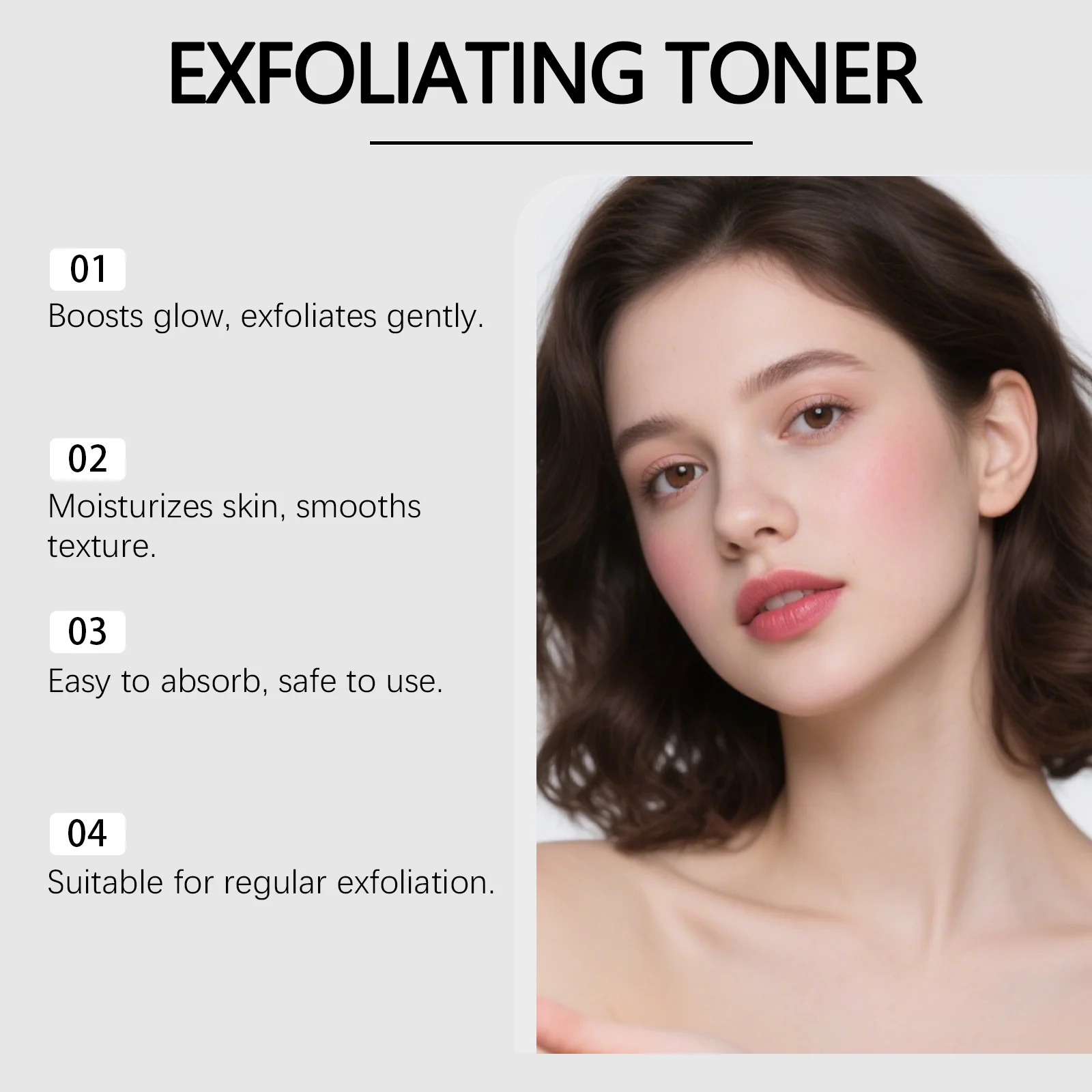 Exfoliating Toner with Glycolic Acid 10% For Smooth, Glowing Skin Hydration 100ml 6 exfoliating toner glycolic acid 10 percent 100ml hoy suct59cs desc 6