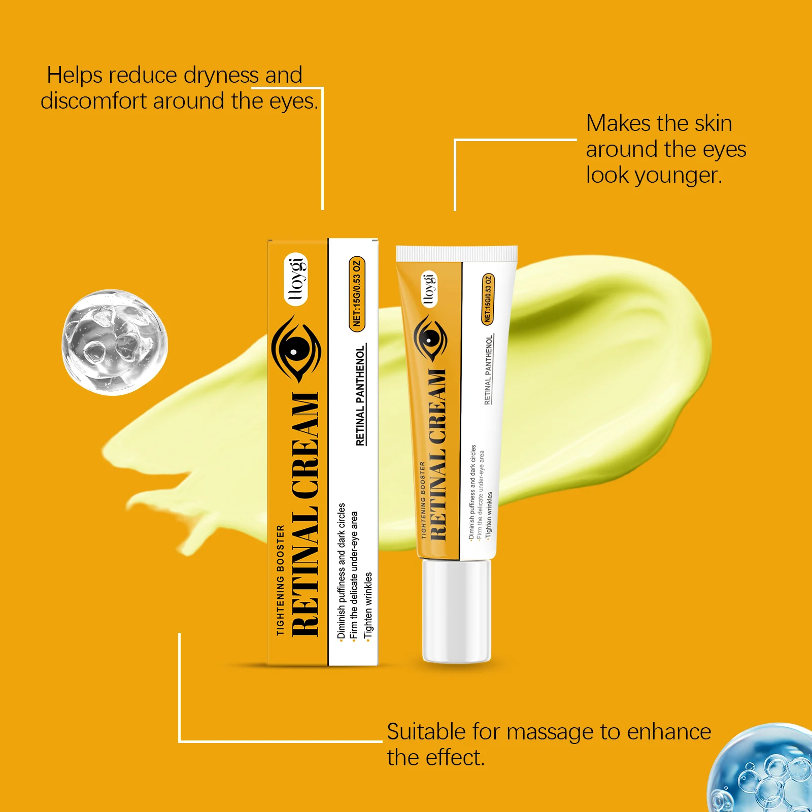 Eye Cream Retinol Cream 15g Firming Hydrating Anti-Wrinkle Under Eye Treatment 7 eye cream retinol firming hydrating 15g hoy xaev86ax desc 7