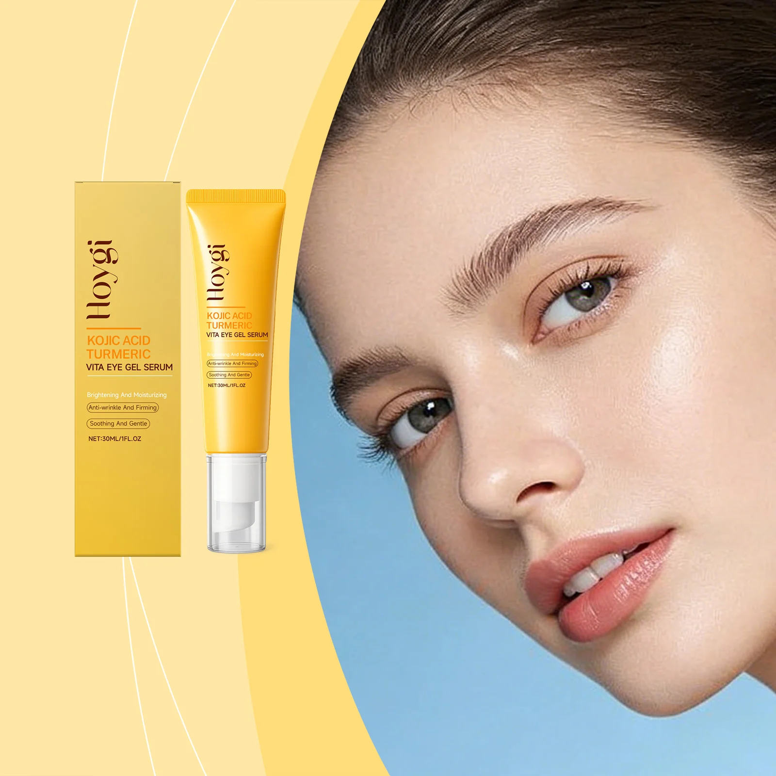 Hoygi Vita Eye Gel Serum with Kojic Acid & Turmeric for Brightening, Firming and Anti-Wrinkle 2 eye gel serum hoy 66p97krh desc 2