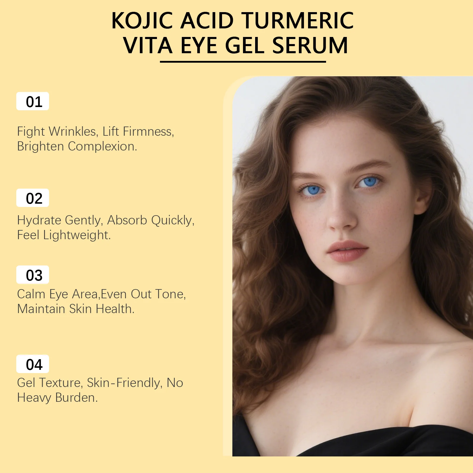 Hoygi Vita Eye Gel Serum with Kojic Acid & Turmeric for Brightening, Firming and Anti-Wrinkle 6 eye gel serum hoy 66p97krh desc 6