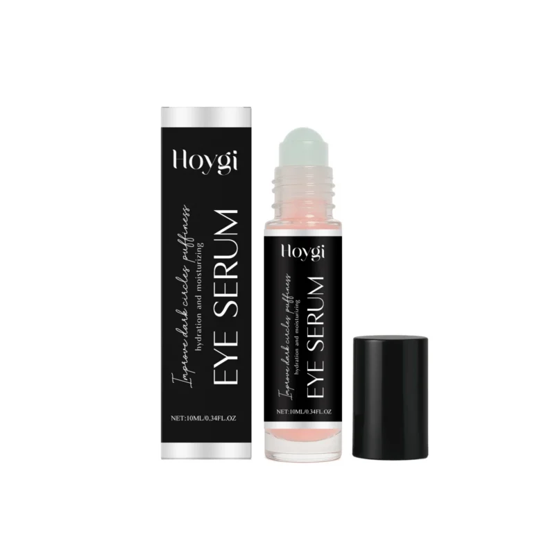 Hoygi Eye Serum Roller with cooling applicator for hydrating, brightening, and reducing dark circles and puffiness