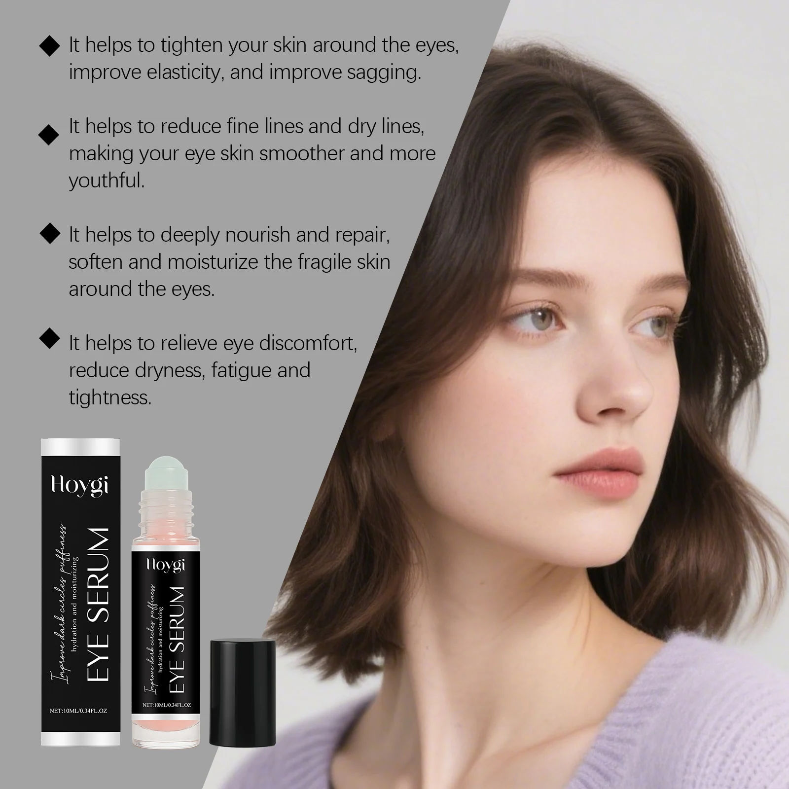 Eye Serum Roller with Niacinamide & Hyaluronic Acid, Refreshing Hydration for Dark Circles & Puffiness 10ml 5 eye serum roller niacinamide hyaluronic acid refreshing hydration 10ml hoy k4qmwvm7 desc 5