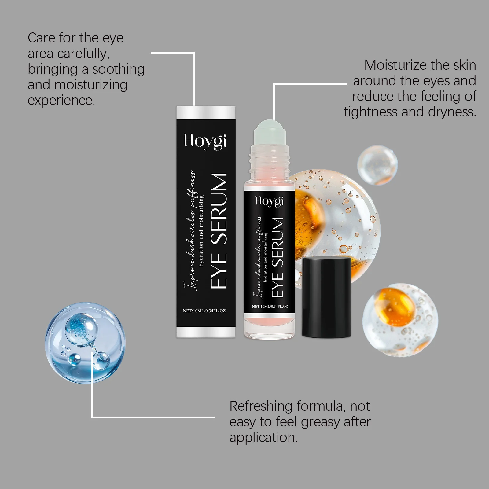 Eye Serum Roller with Niacinamide & Hyaluronic Acid, Refreshing Hydration for Dark Circles & Puffiness 10ml 6 eye serum roller niacinamide hyaluronic acid refreshing hydration 10ml hoy k4qmwvm7 desc 6