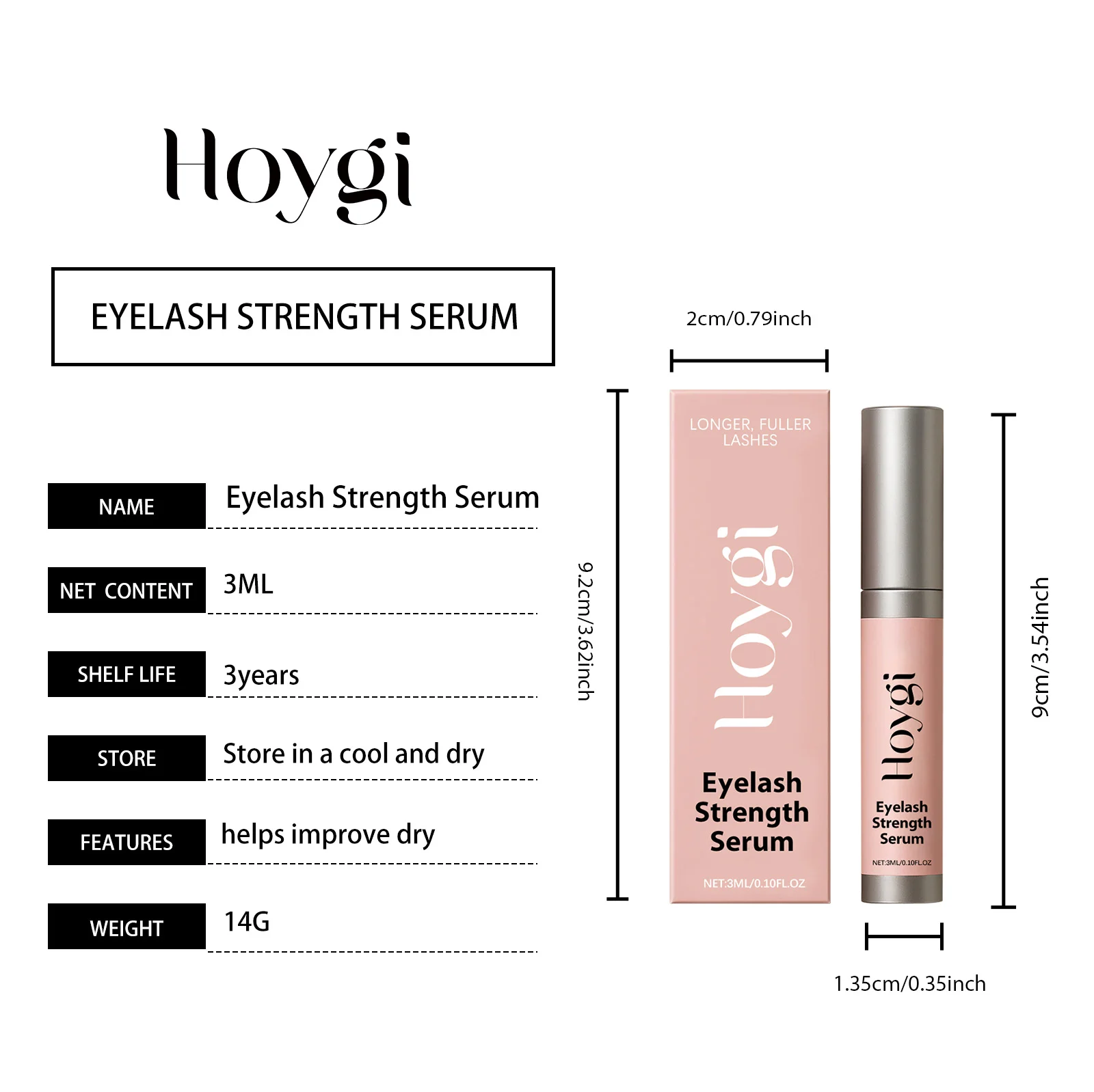 Eyelash Serum for Growth, Nourishing & Lengthening with Centella & Hyaluronic Acid, 3ml 1 eyelash serum growth nourishing lengthening 3ml hoy jkq7jj9s desc 1