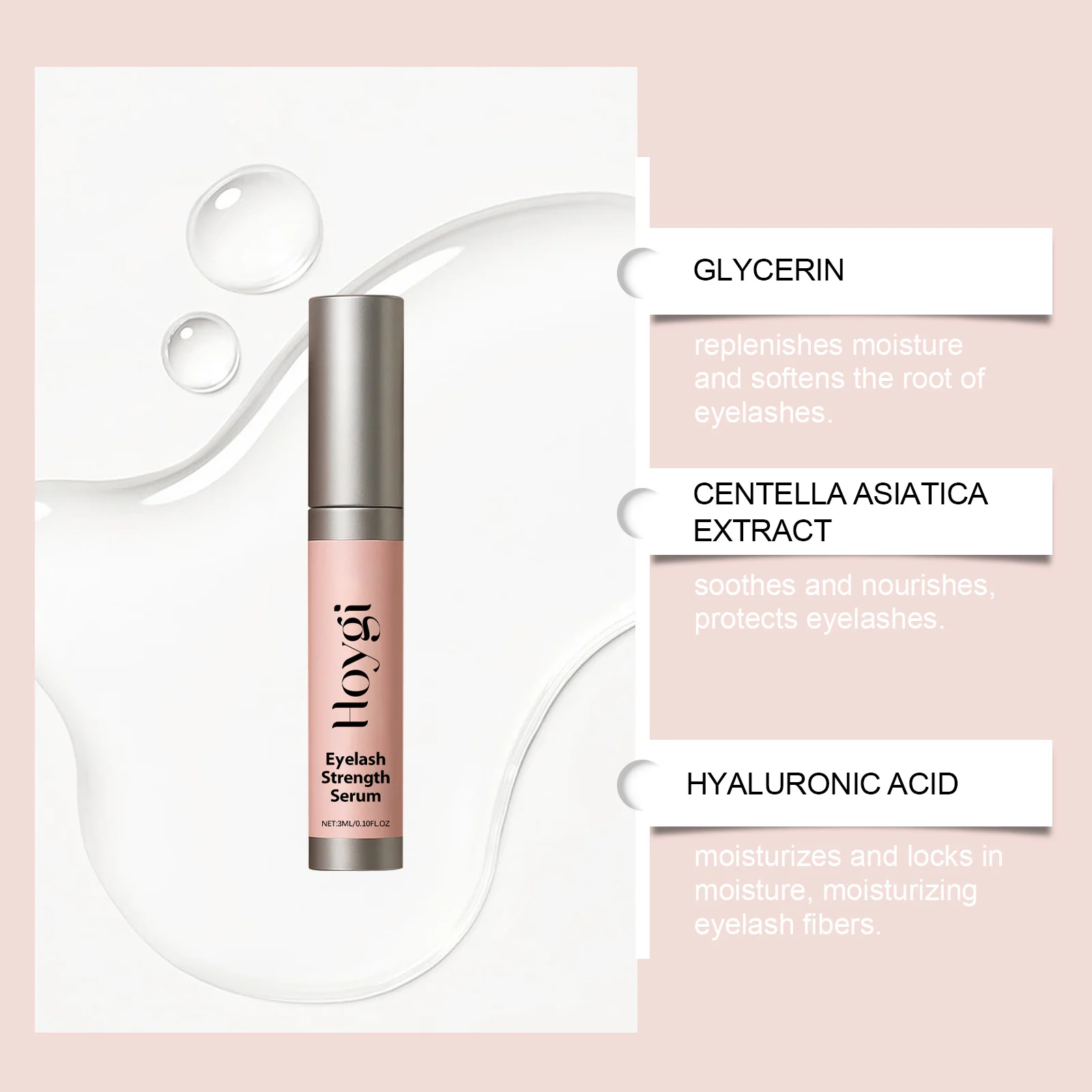 Eyelash Serum for Growth, Nourishing & Lengthening with Centella & Hyaluronic Acid, 3ml 8 eyelash serum growth nourishing lengthening 3ml hoy jkq7jj9s desc 8