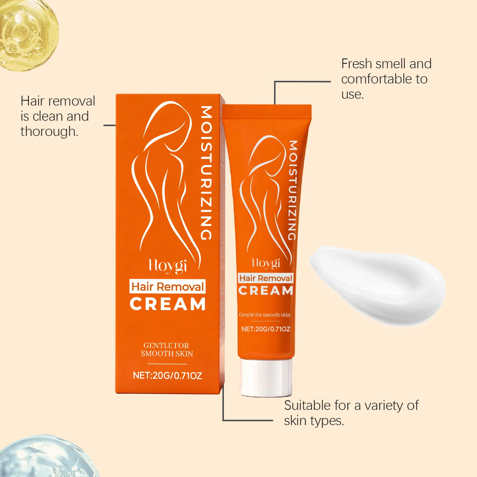 Facial Hair Removal Cream Gentle Moisturizing Formula for Smooth Skin 20g 7 facial hair removal cream gentle moisturizing 20g hoy qya64m5v desc 7