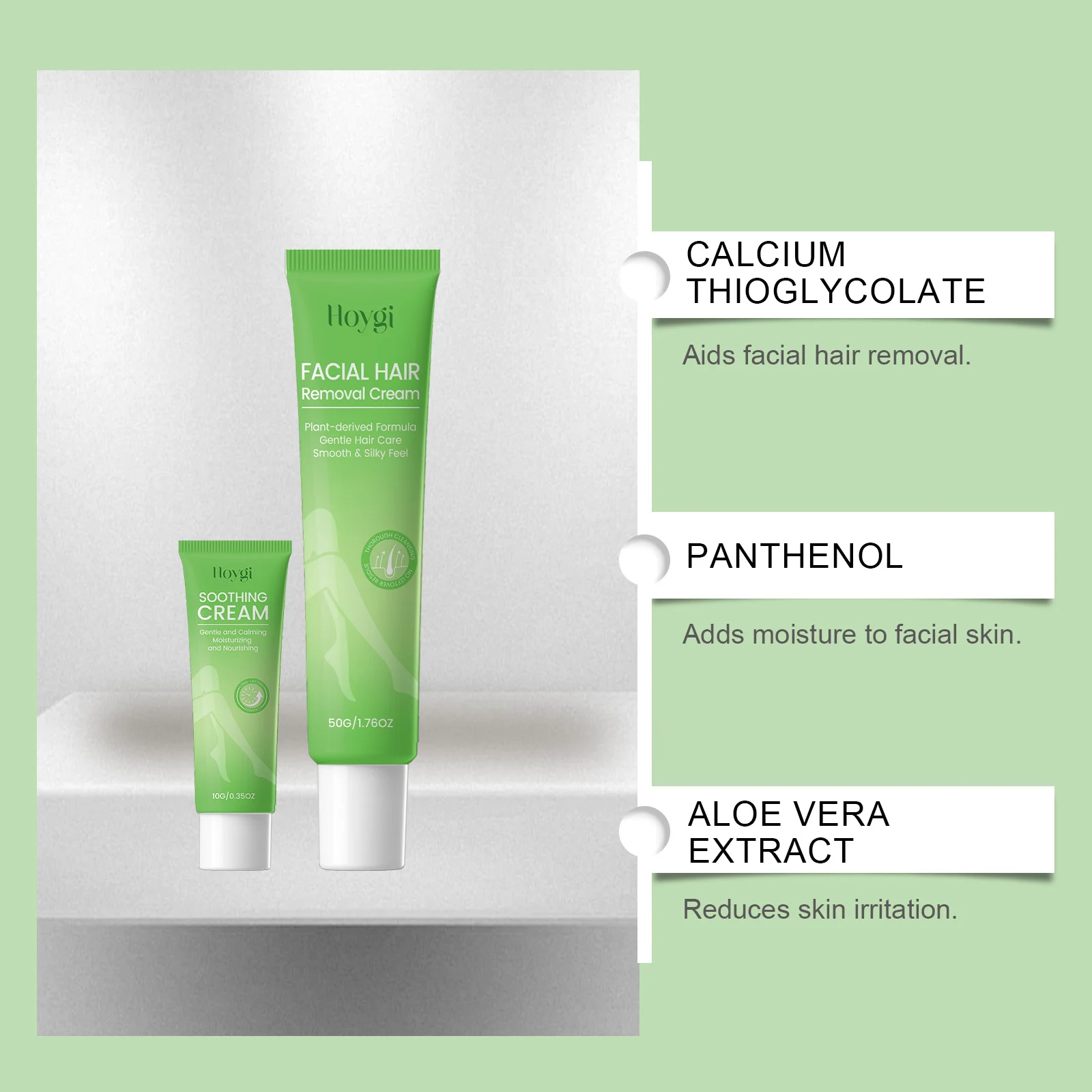 Facial Hair Removal Kit for Women - Gentle Hair Removal Cream and Soothing Cream Set 6 facial hair removal kit hoygi hoy wjy5awkh desc 6