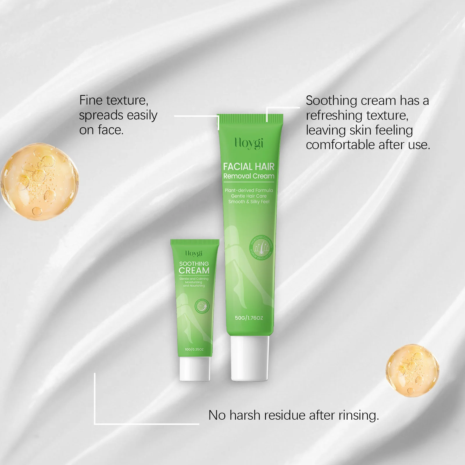 Facial Hair Removal Kit for Women - Gentle Hair Removal Cream and Soothing Cream Set 7 facial hair removal kit hoygi hoy wjy5awkh desc 7