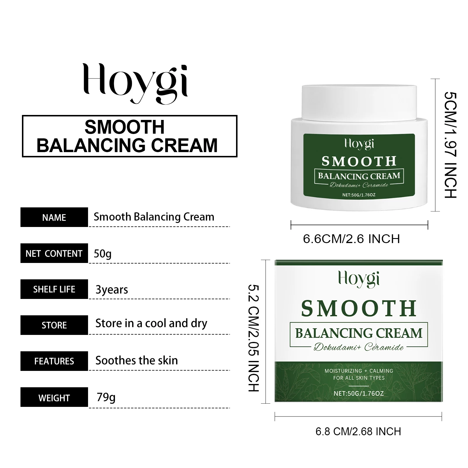 Facial Moisturizing Cream with Ceramide NP & Vitamin E for All Skin Types 50g 1 facial moisturizing cream ceramide np vitamin e 50g hoy v4r5mak3 desc 1