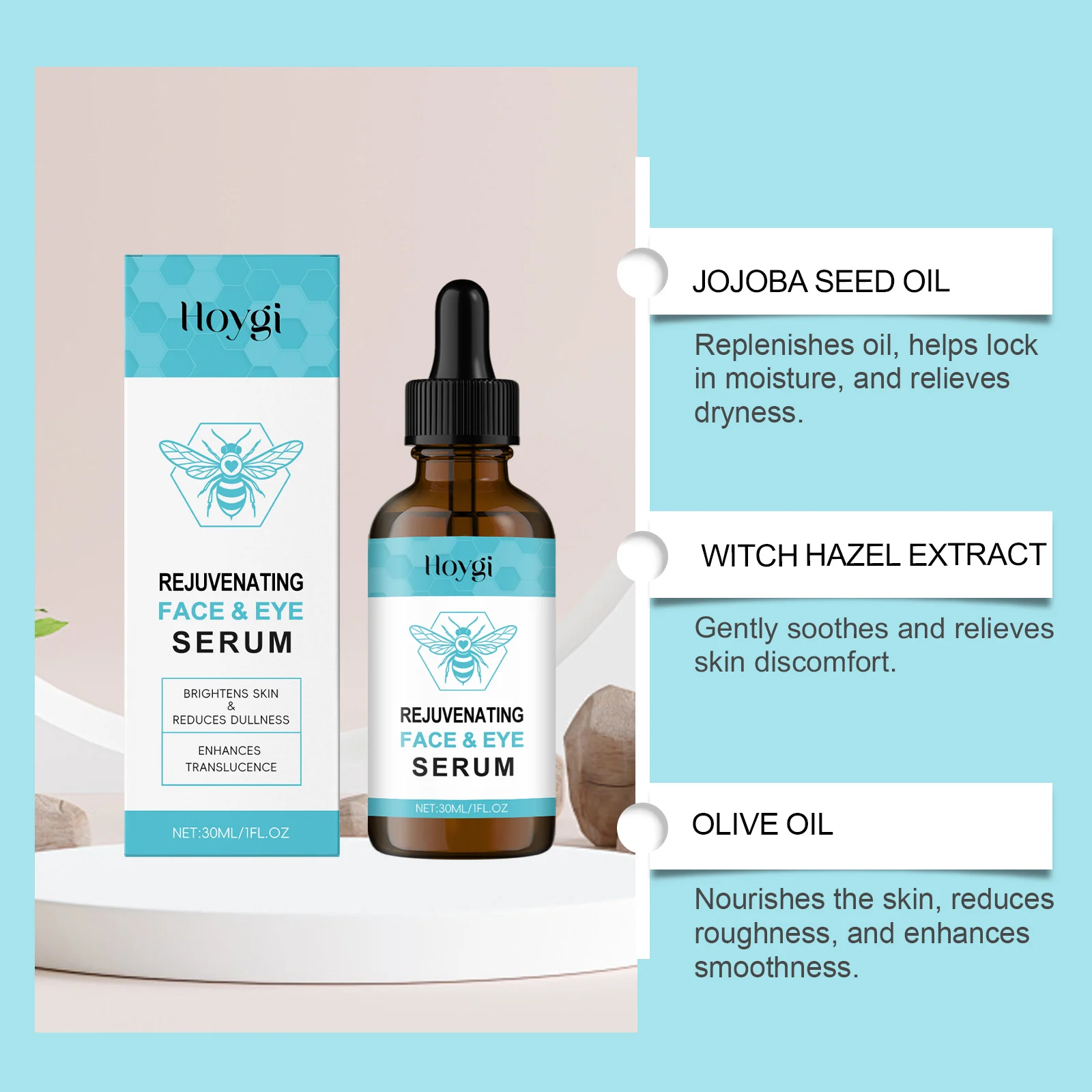 Facial Nourishing Serum Hydrating Moisturizing Brightening Rejuvenating Face & Eye Care 30ml 5 facial nourishing serum hydrating brightening rejuvenating 30ml hoy kktt9dfr desc 5