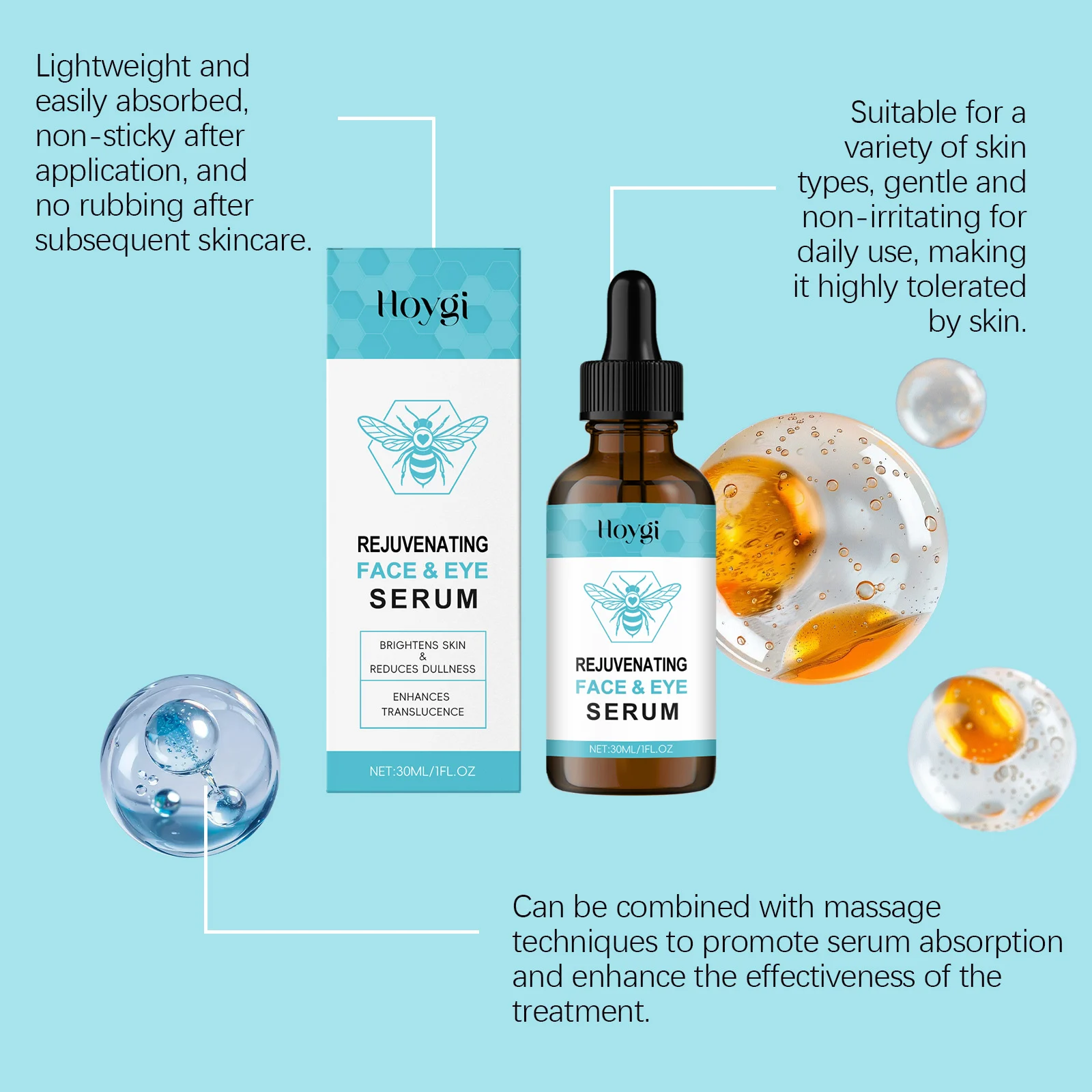 Facial Nourishing Serum Hydrating Moisturizing Brightening Rejuvenating Face & Eye Care 30ml 6 facial nourishing serum hydrating brightening rejuvenating 30ml hoy kktt9dfr desc 6