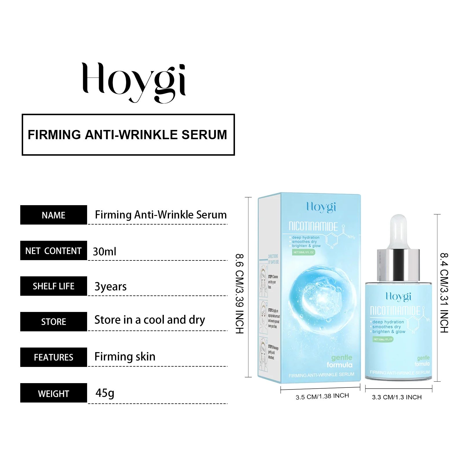 Hoygi Firming Anti-Wrinkle Serum with Hyaluronic Acid & Niacinamide 1 firming anti wrinkle serum hoy t2rj6tzb desc 1