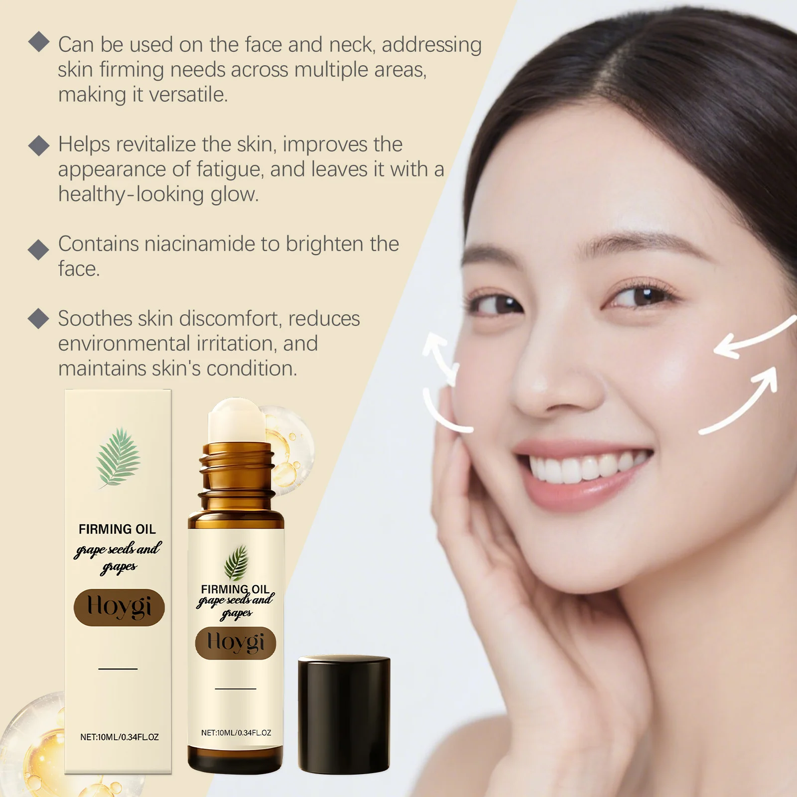 Hoygi Firming Facial Oil - Smoothing, Moisturizing & Anti-Wrinkle Treatment 5 firming facial oil hoy t86xe52w desc 5